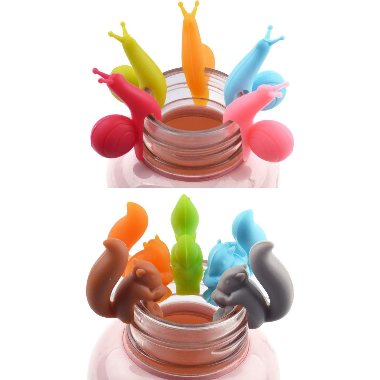 10 Soportes de Bolsa de Té Silicona Aylifu Multicolor Fiesta