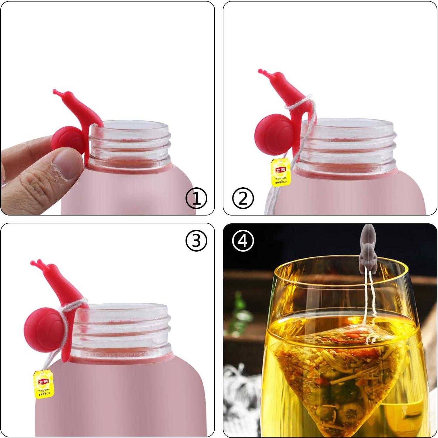 10 Soportes de Bolsa de Té Silicona Aylifu Multicolor Fiesta