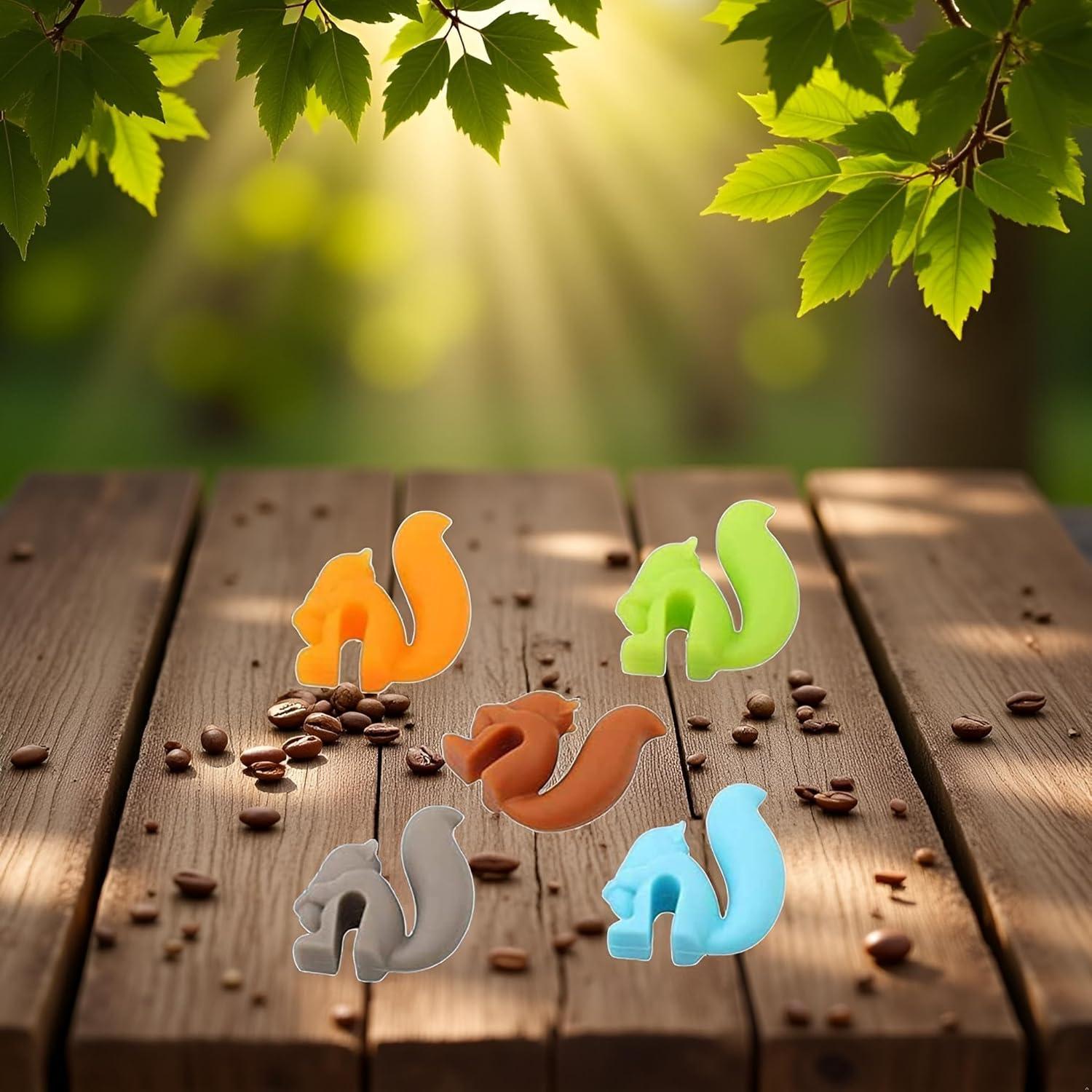 Set de 20 Soportes para Bolsa de Té Silicona Ardilla Jinshining