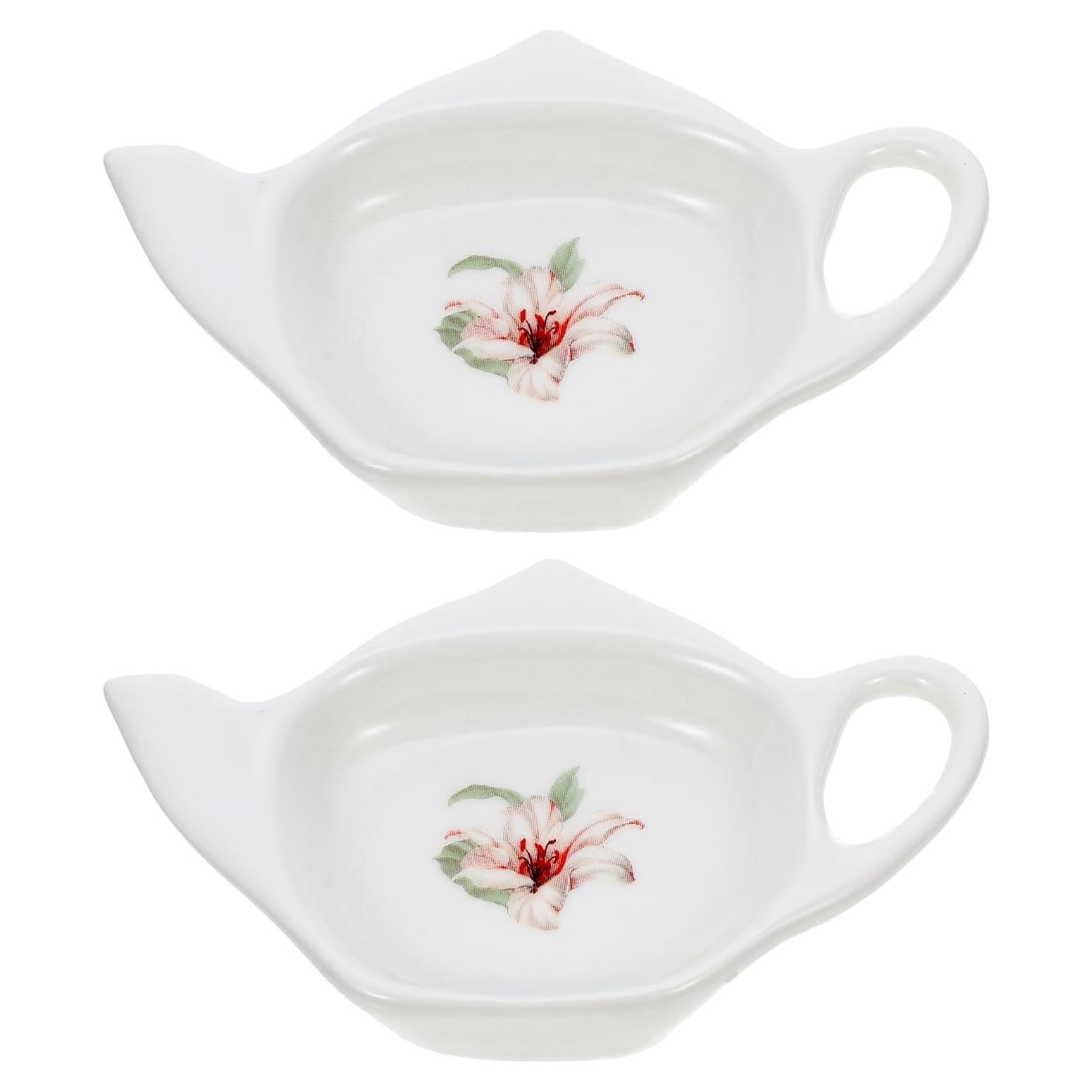 Soporte de Bolsa de Té Cerámica DOITOOL 2 Piezas Tetera