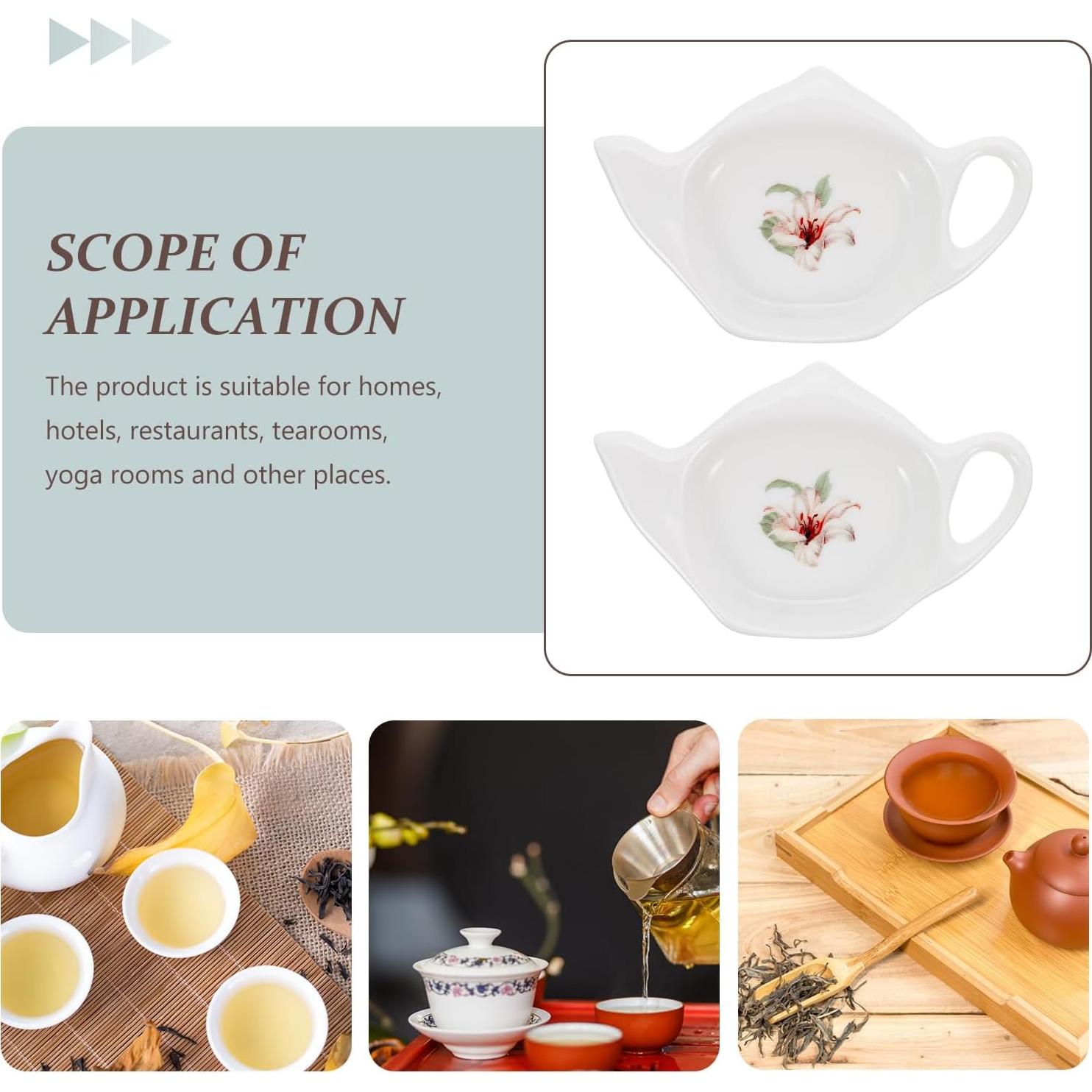 Soporte de Bolsa de Té Cerámica DOITOOL 2 Piezas Tetera