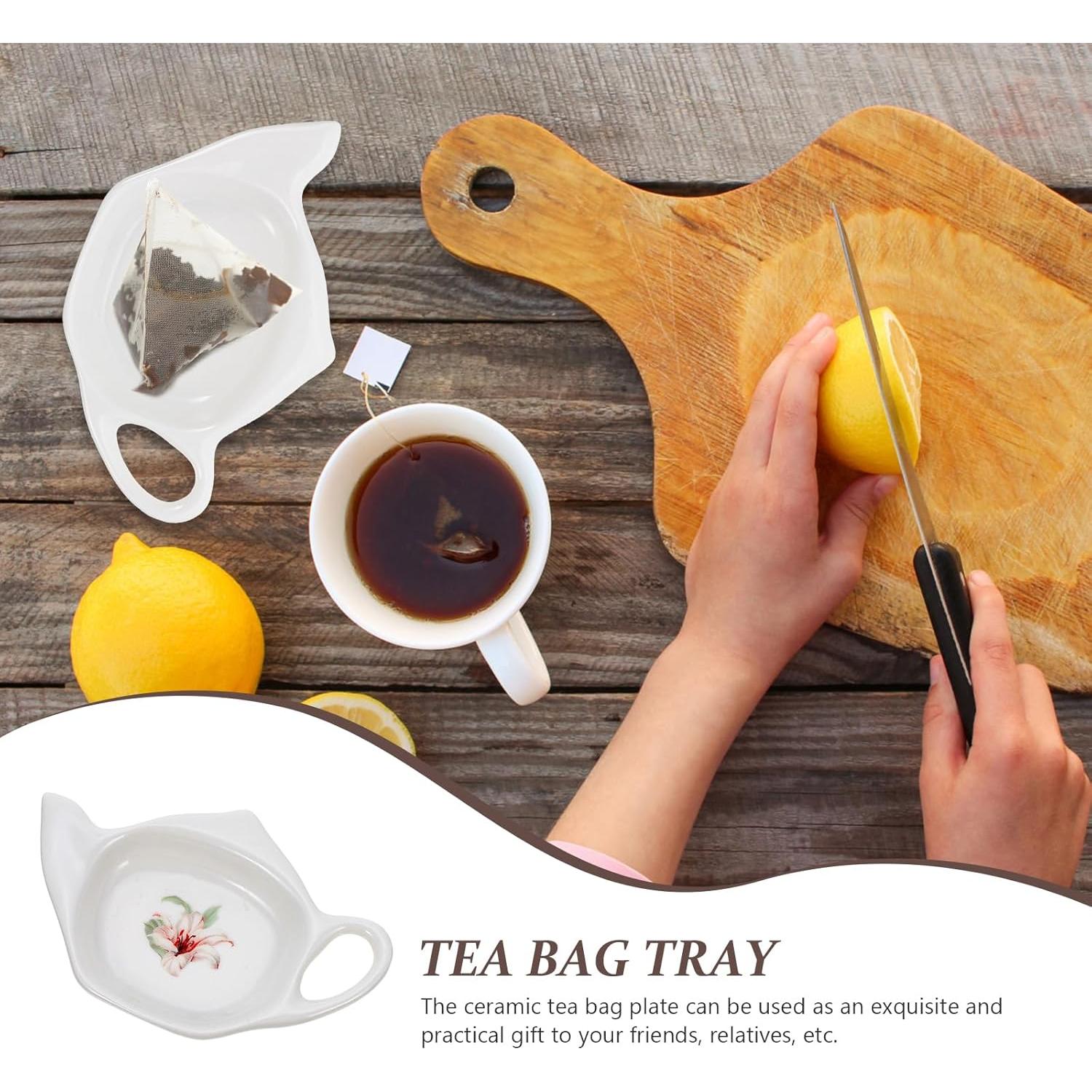 Soporte de Bolsa de Té Cerámica DOITOOL 2 Piezas Tetera