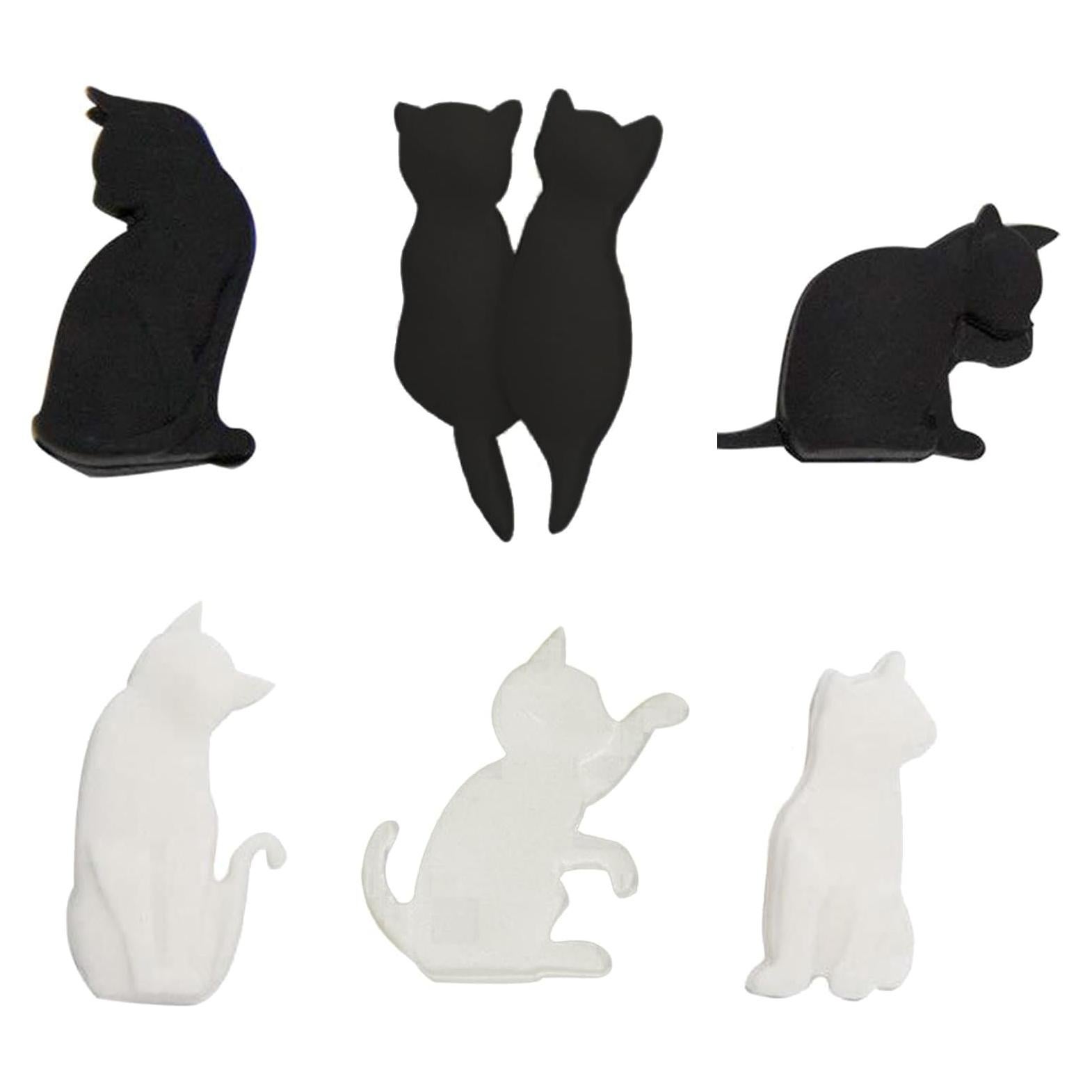 Juego de 6 Clips de Bolsa de Té de Silicona GANPUB Gato