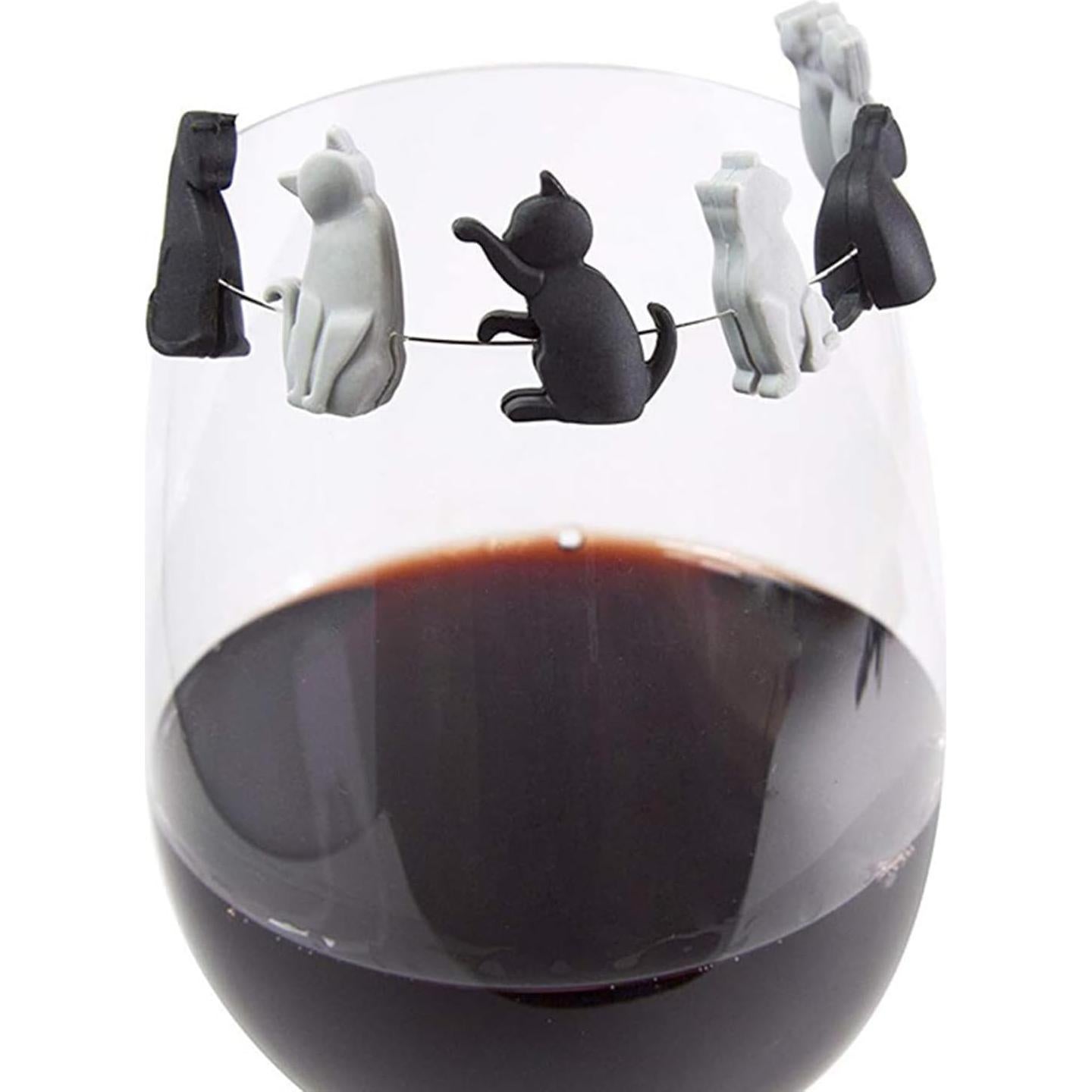 Juego de 6 Clips de Bolsa de Té de Silicona GANPUB Gato