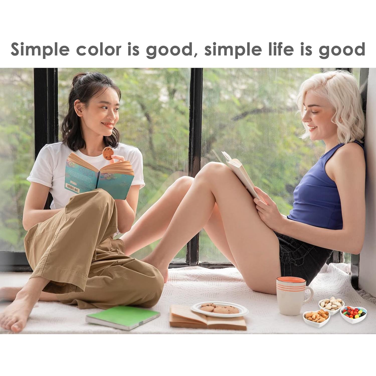 Platos de Cerámica Corazón DS. Estilo Distintivo - 4 Piezas