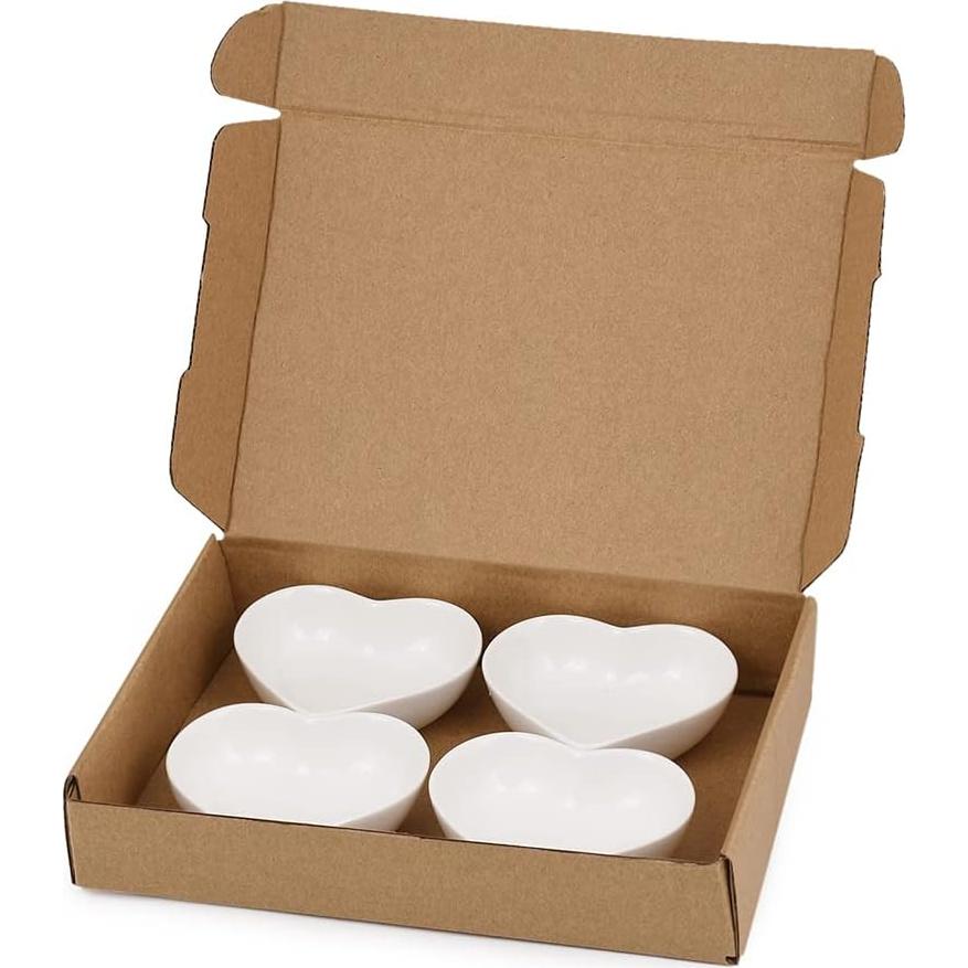 Platos de Cerámica Corazón DS. Estilo Distintivo - 4 Piezas