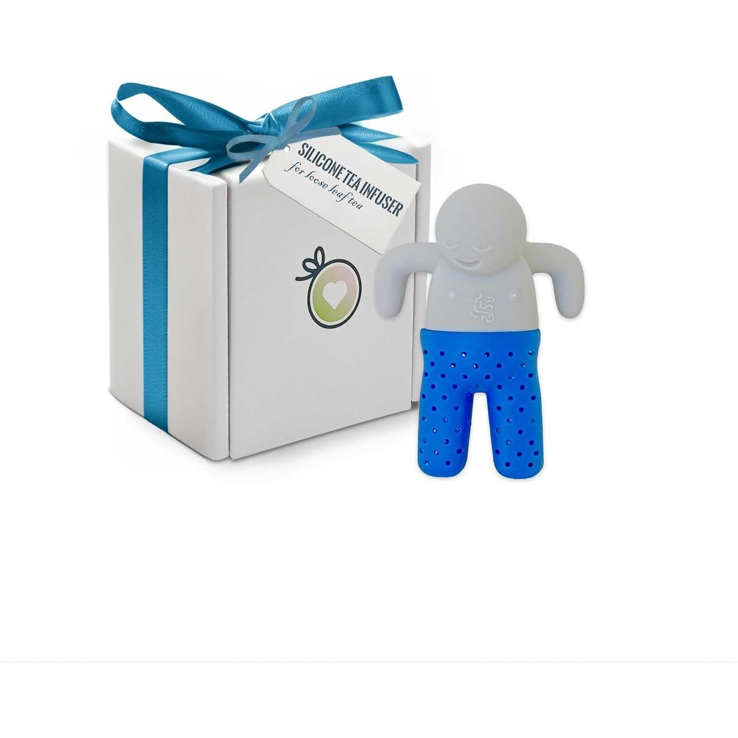 Infusor de Té de Silicona DecorChiq en Forma de Hombre Azul