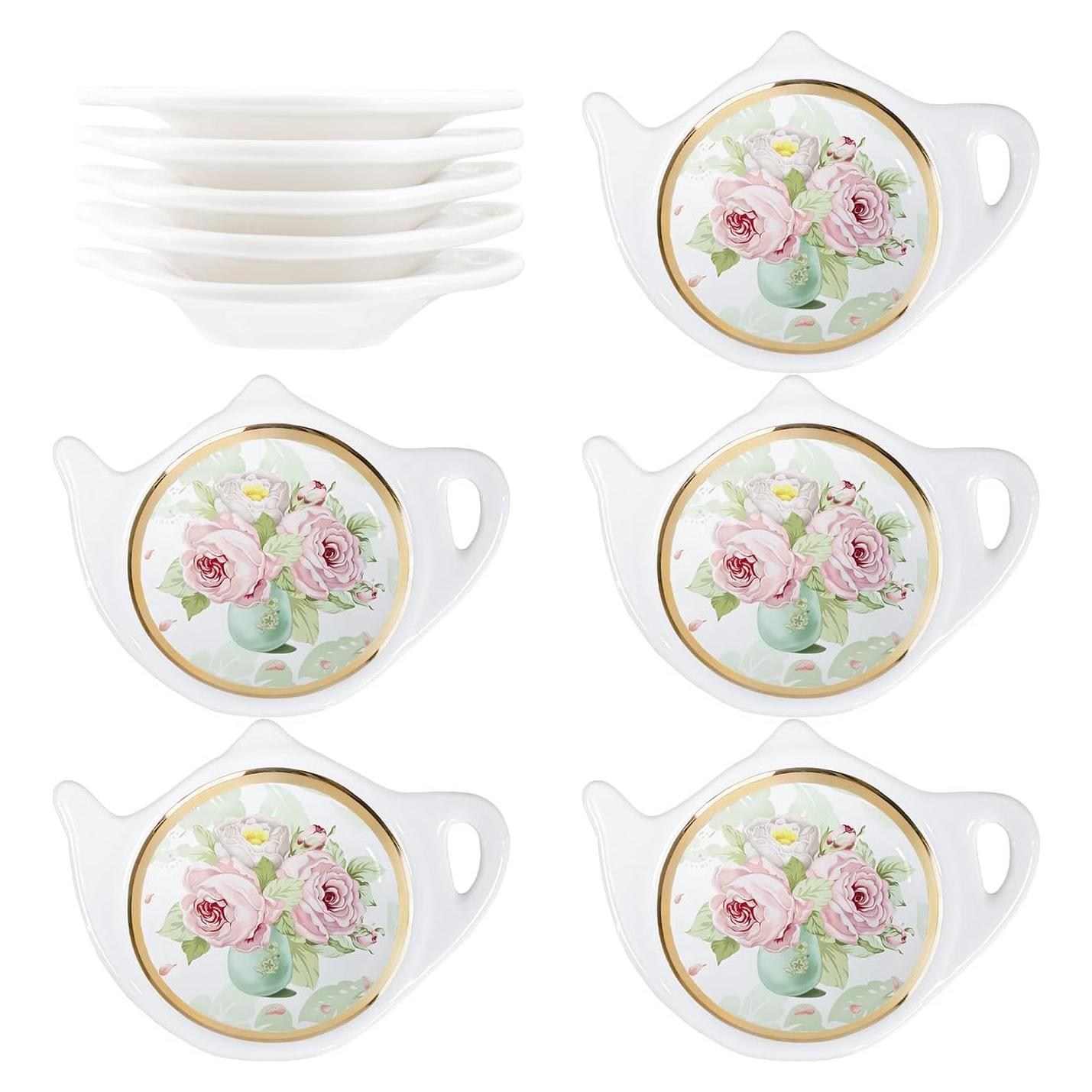Set de 10 Soportes para Bolsas de Té Porcelana Bicuzat 10 cm