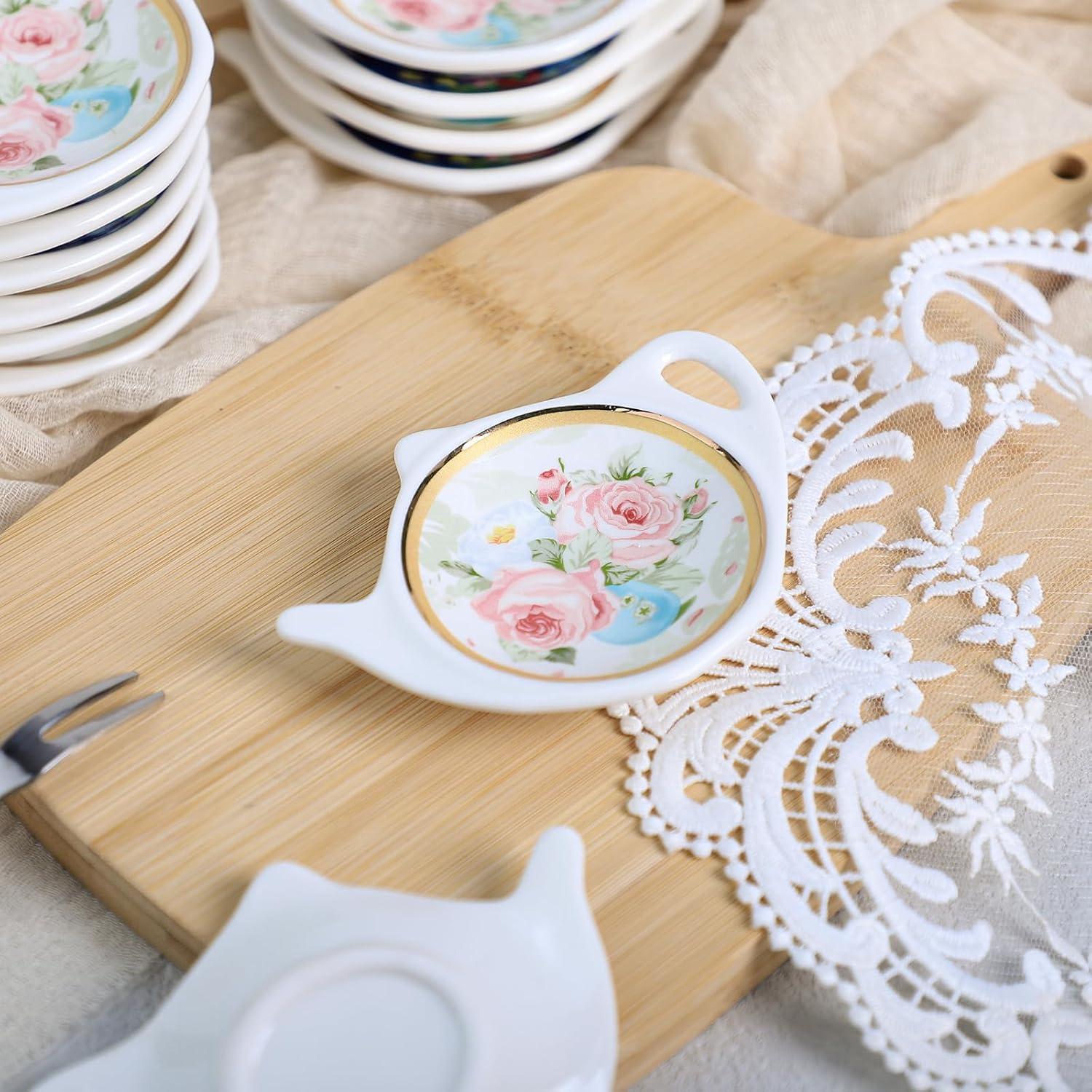 Set de 10 Soportes para Bolsas de Té Porcelana Bicuzat 10 cm