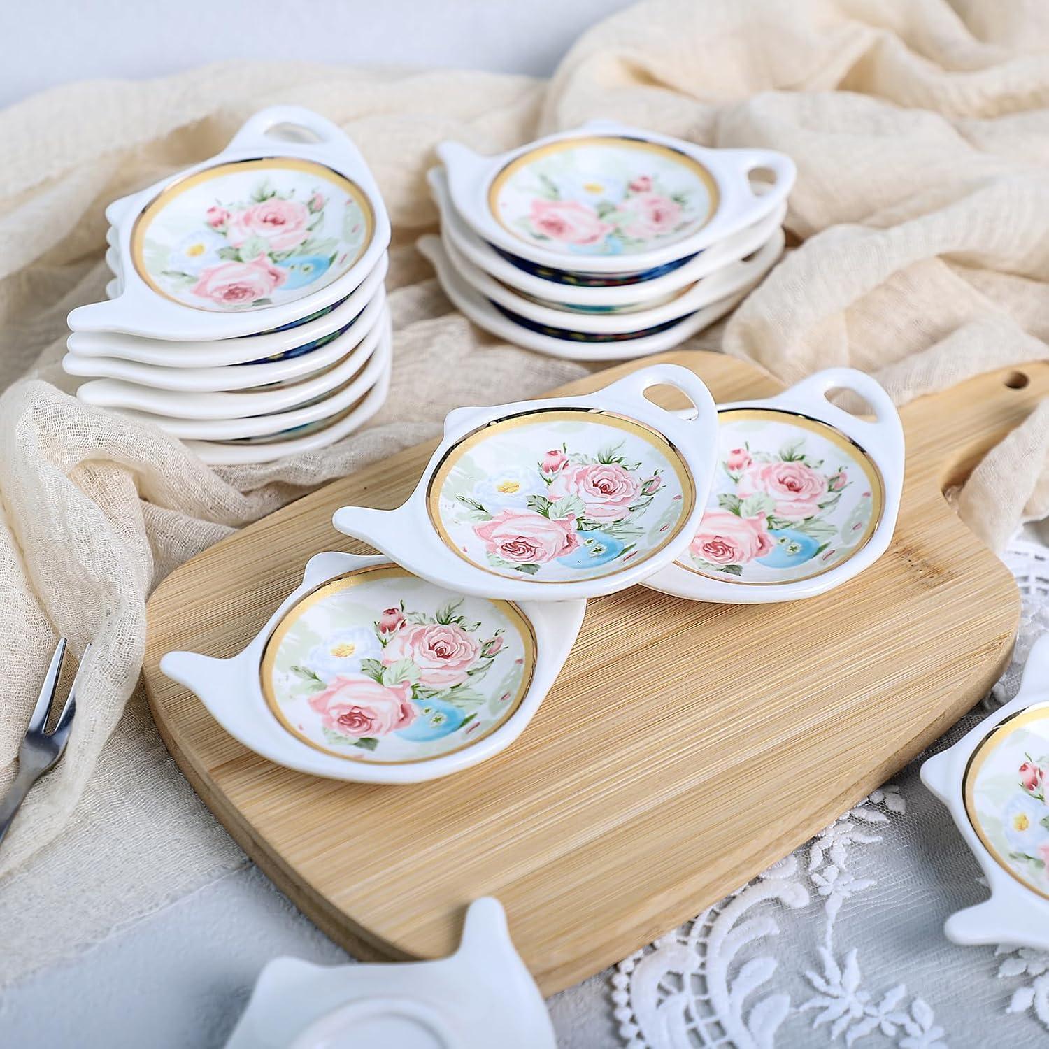 Set de 10 Soportes para Bolsas de Té Porcelana Bicuzat 10 cm