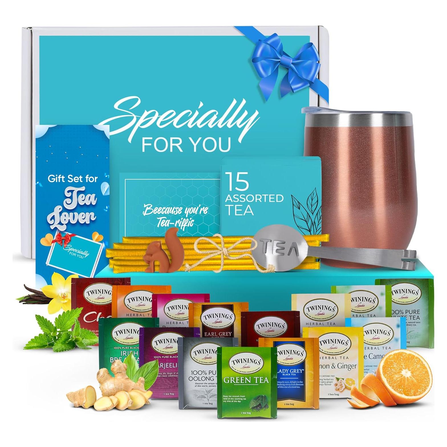 Set de Regalo de Té Modern Elegance - 15 Mezclas + Vaso Acero Inoxidable