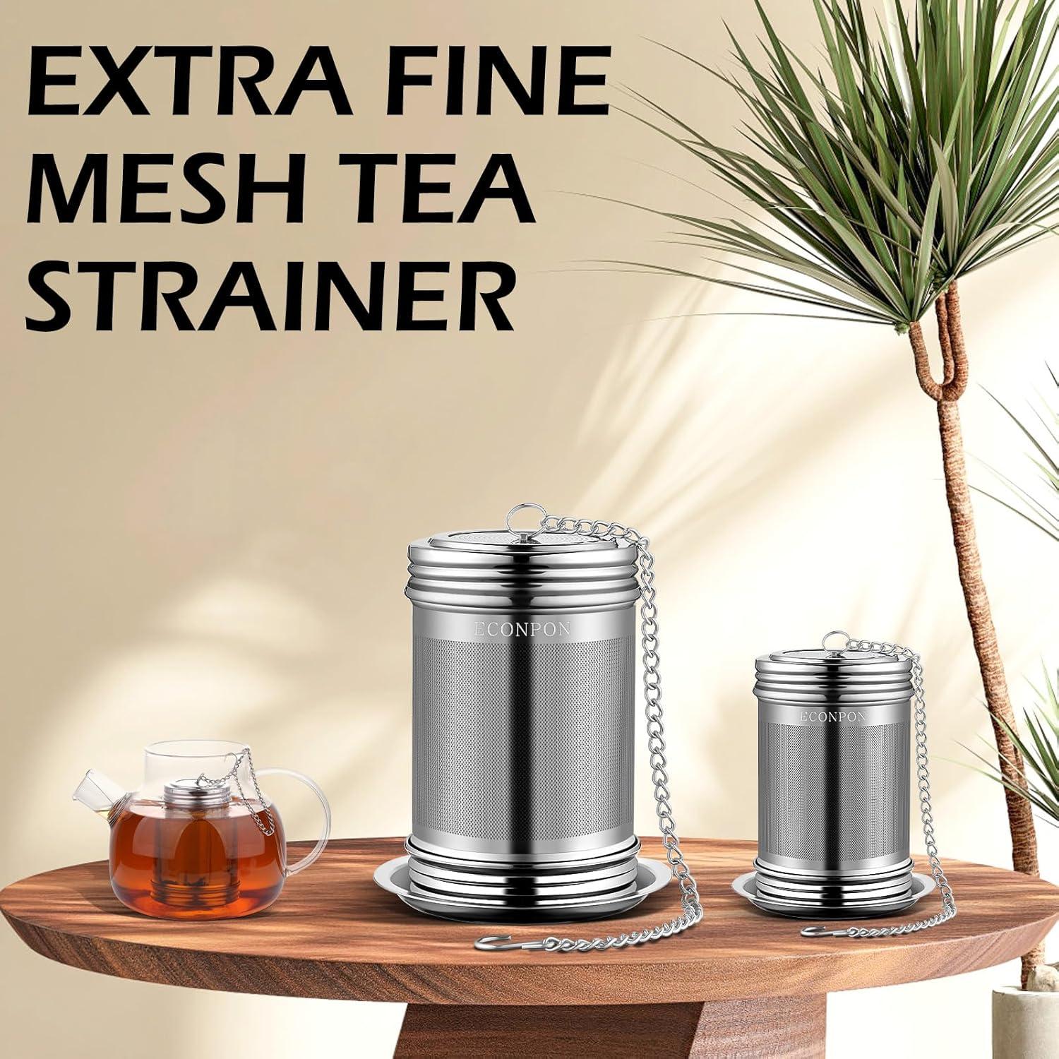 Coladores de Té Reutilizables Acero Inoxidable 2 Piezas