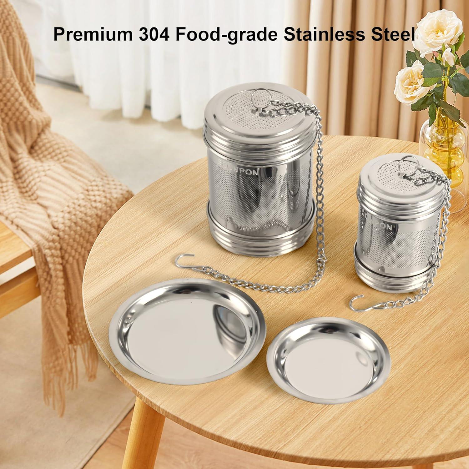 Coladores de Té Reutilizables Acero Inoxidable 2 Piezas