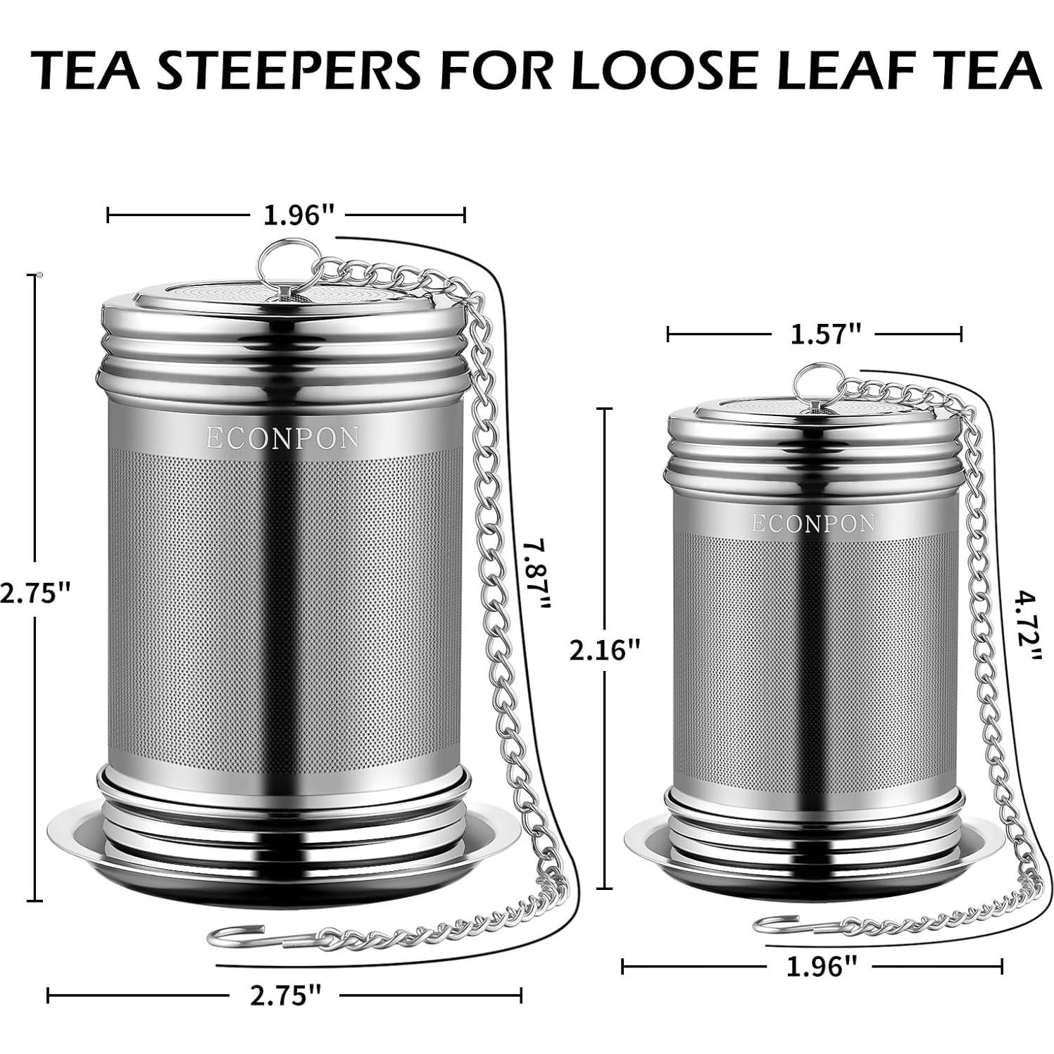 Coladores de Té Reutilizables Acero Inoxidable 2 Piezas