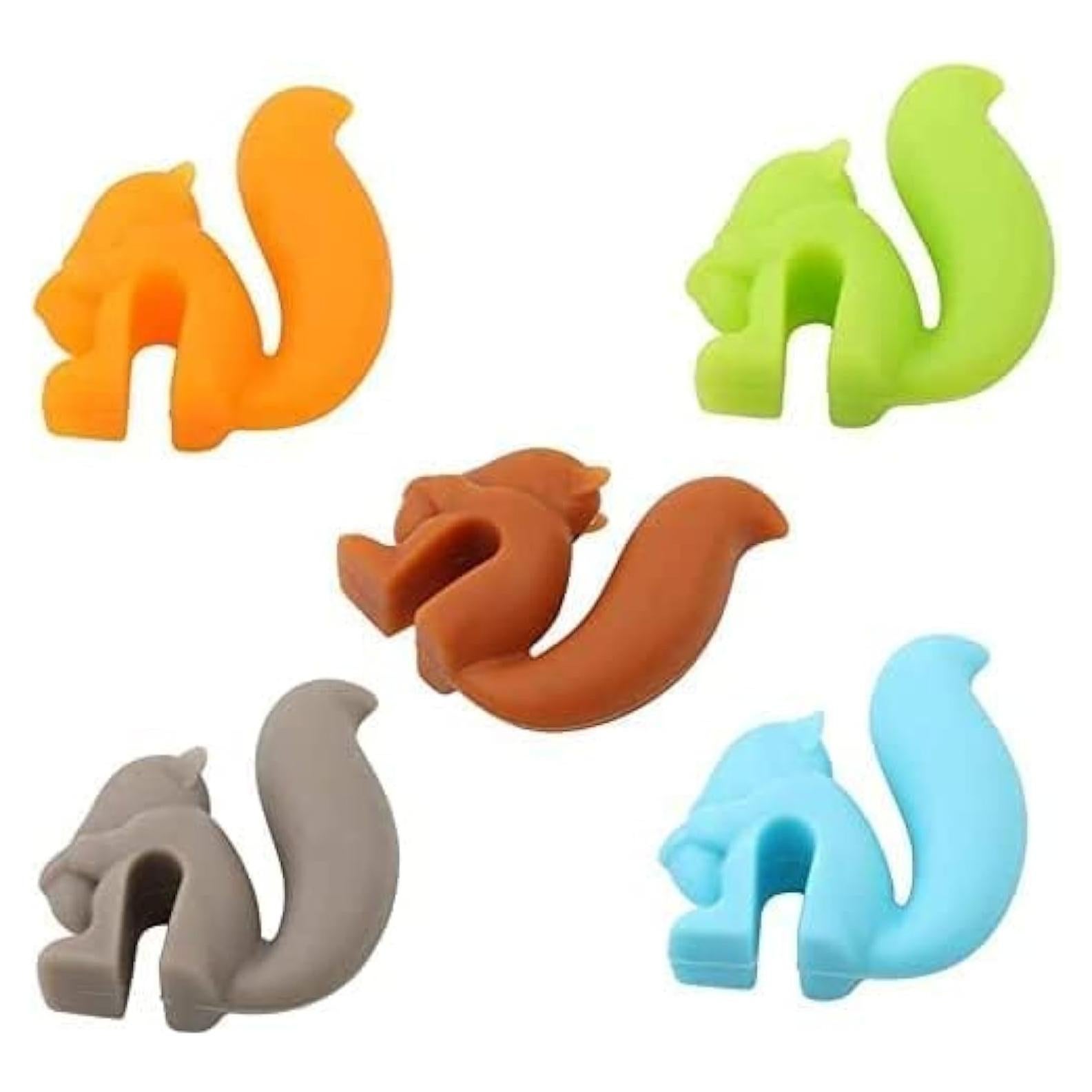 Set de 5 Sostenedores de Bolsa de Té Silicona Ardilla JJLFresheners