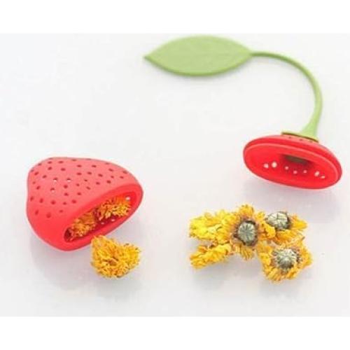 Colador de Té en Silicona Rojo ZhangyiHot - Infusor Caracol
