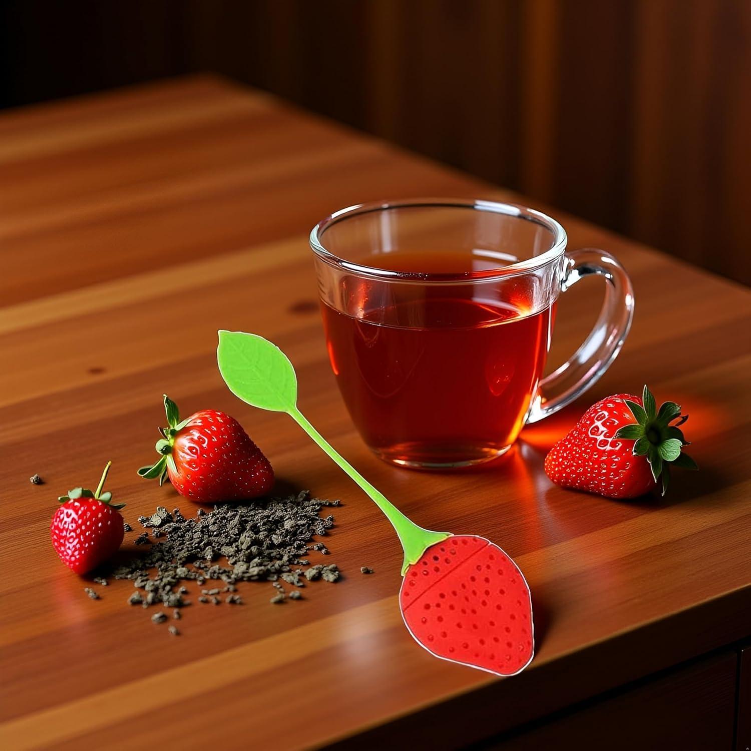 Colador de Té en Silicona Rojo ZhangyiHot - Infusor Caracol