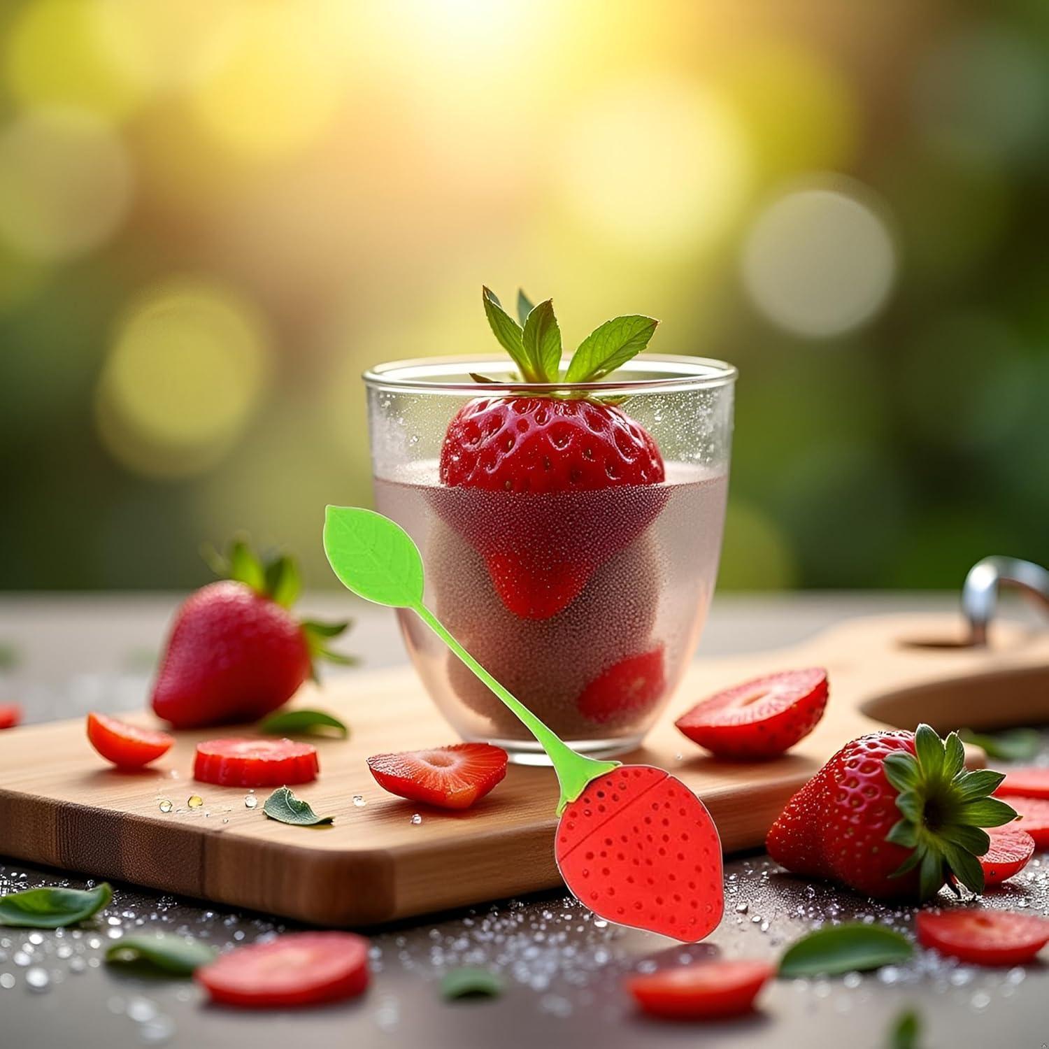 Colador de Té en Silicona Rojo ZhangyiHot - Infusor Caracol