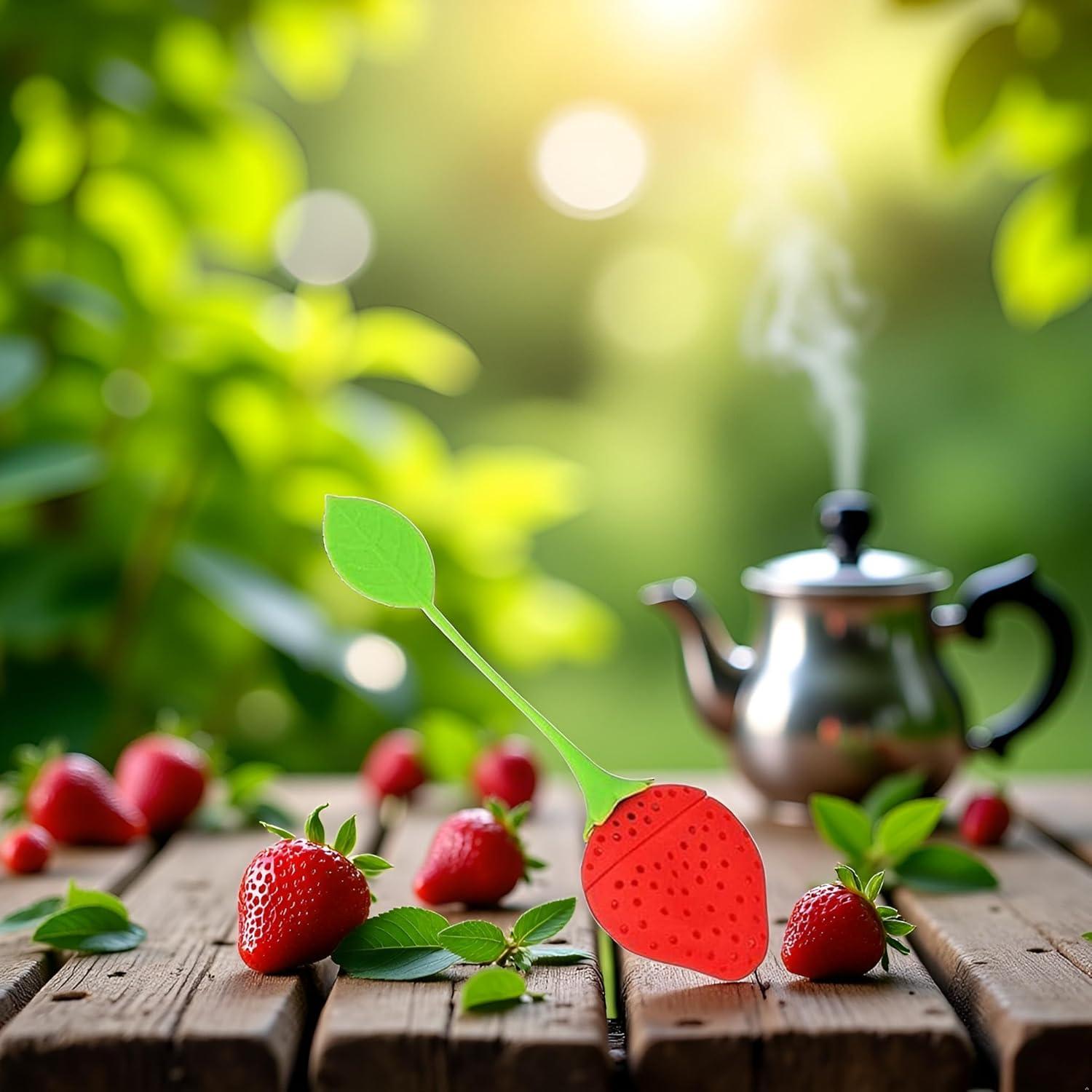 Colador de Té en Silicona Rojo ZhangyiHot - Infusor Caracol