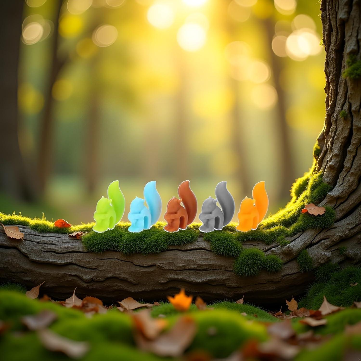 Set de 5 Soportes para Bolsa de Té Silicona Ardilla Tustao