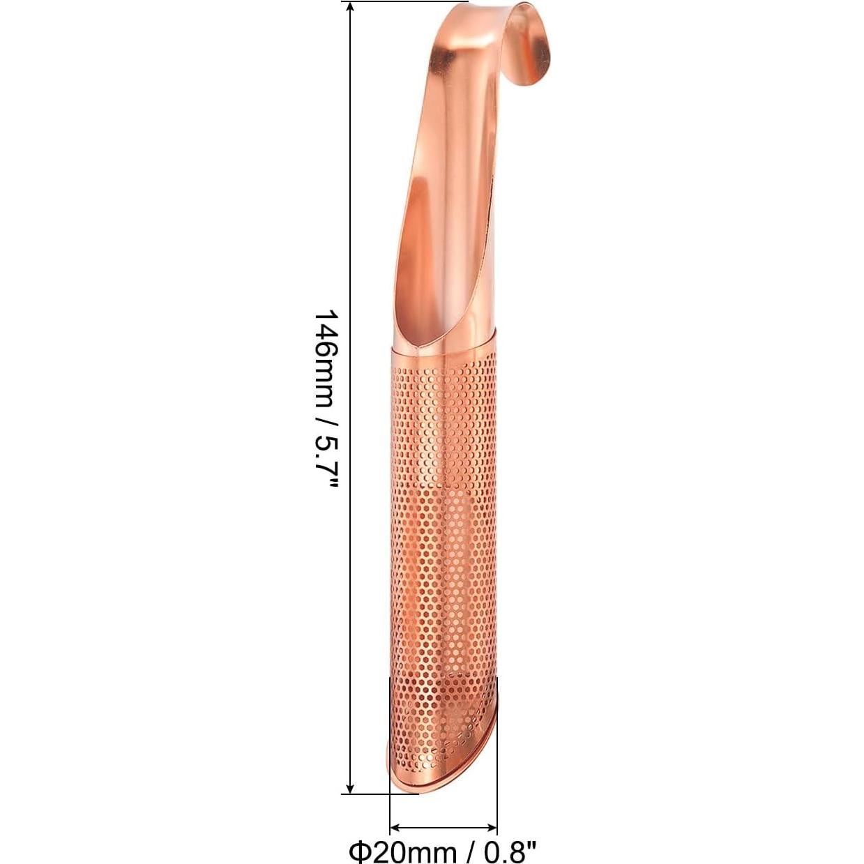 Infusor de Té de Acero Inoxidable uxcell Oro Rosa 146mm