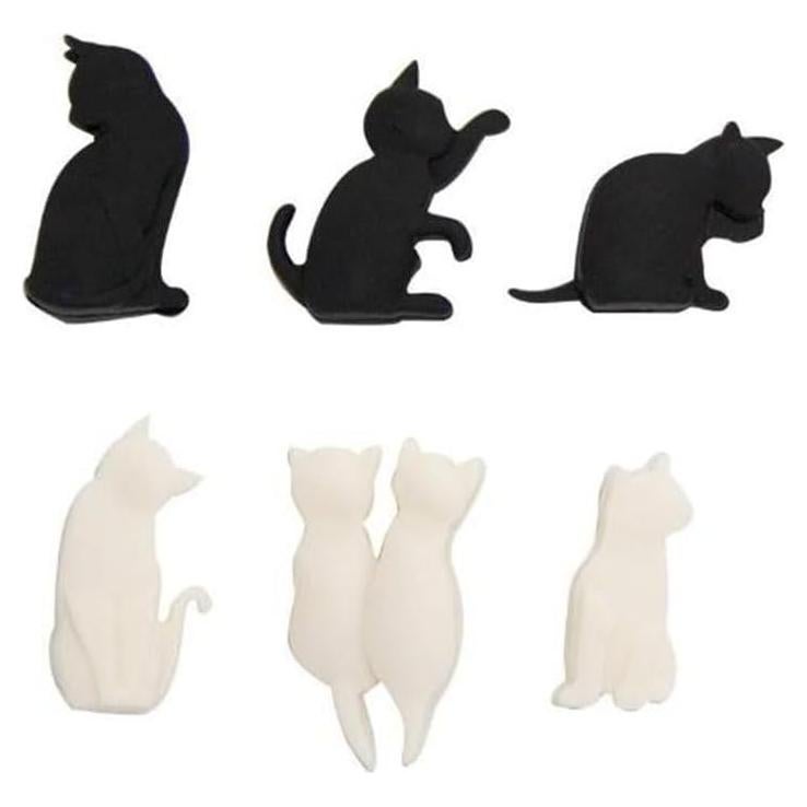 Juego de 6 Clips de Silicona para Bolsas de Té Zhuluck Gato