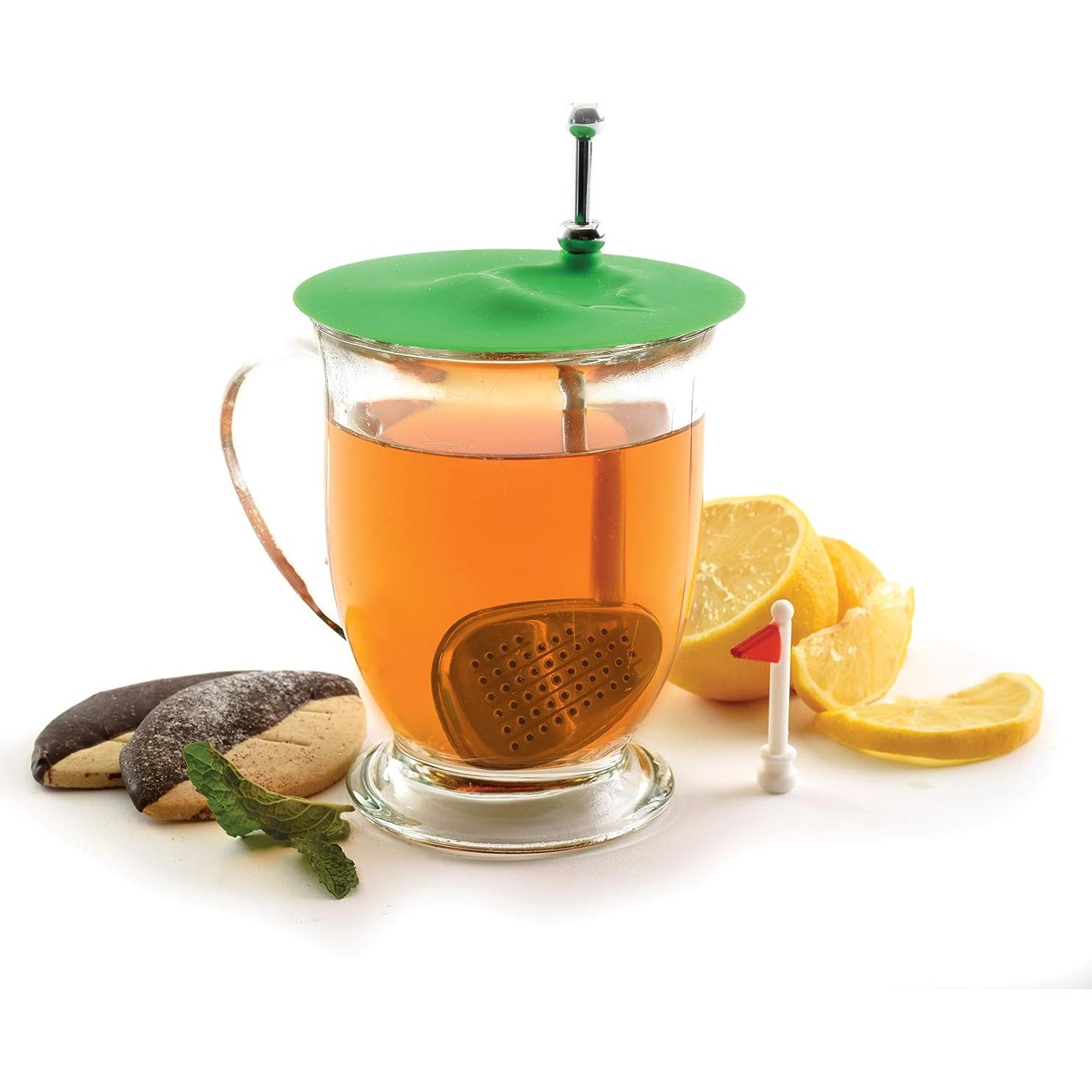 Infusor de té Norpro acero inoxidable palo de golf con tapa