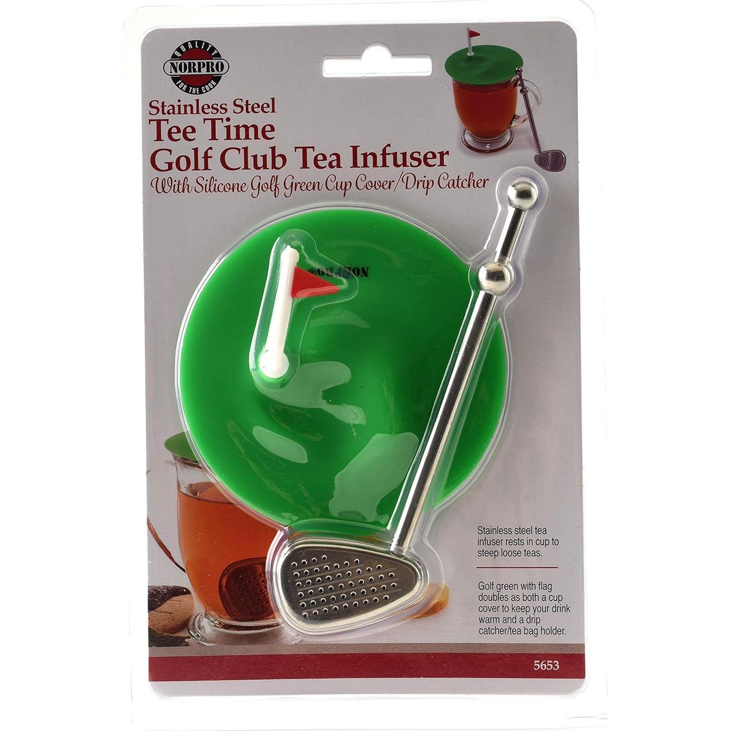 Infusor de té Norpro acero inoxidable palo de golf con tapa
