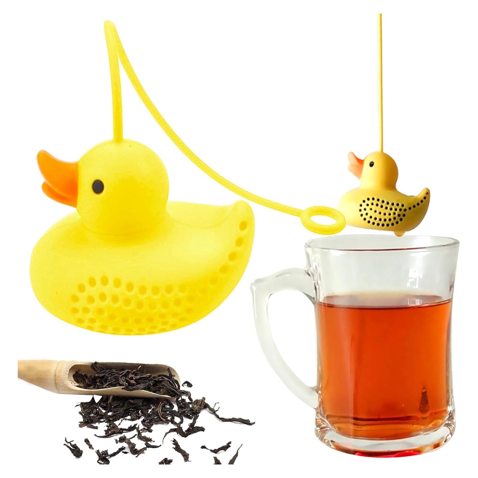 Infusor de Té de Silicona Capiant Patito Amarillo Reutilizable