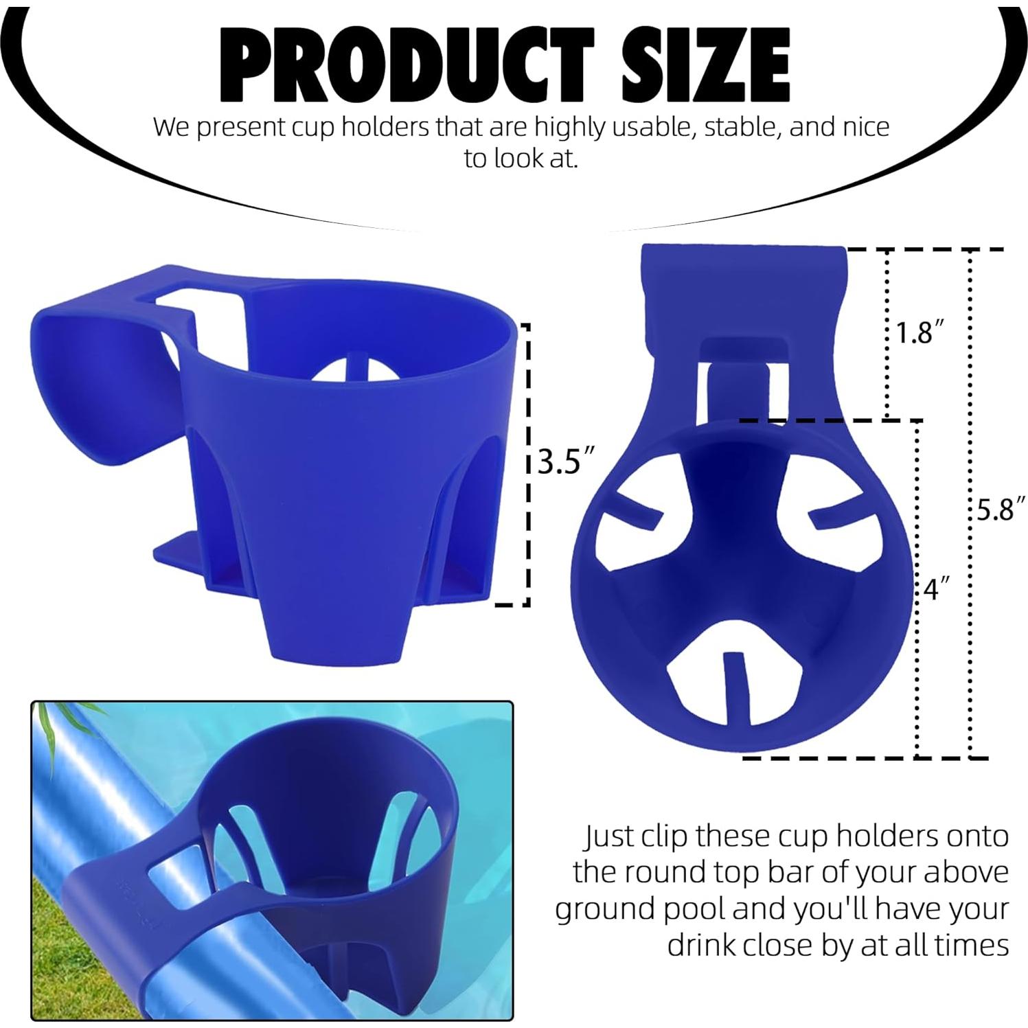 Soportes para vasos TonGass para piscinas elevadas - Azul