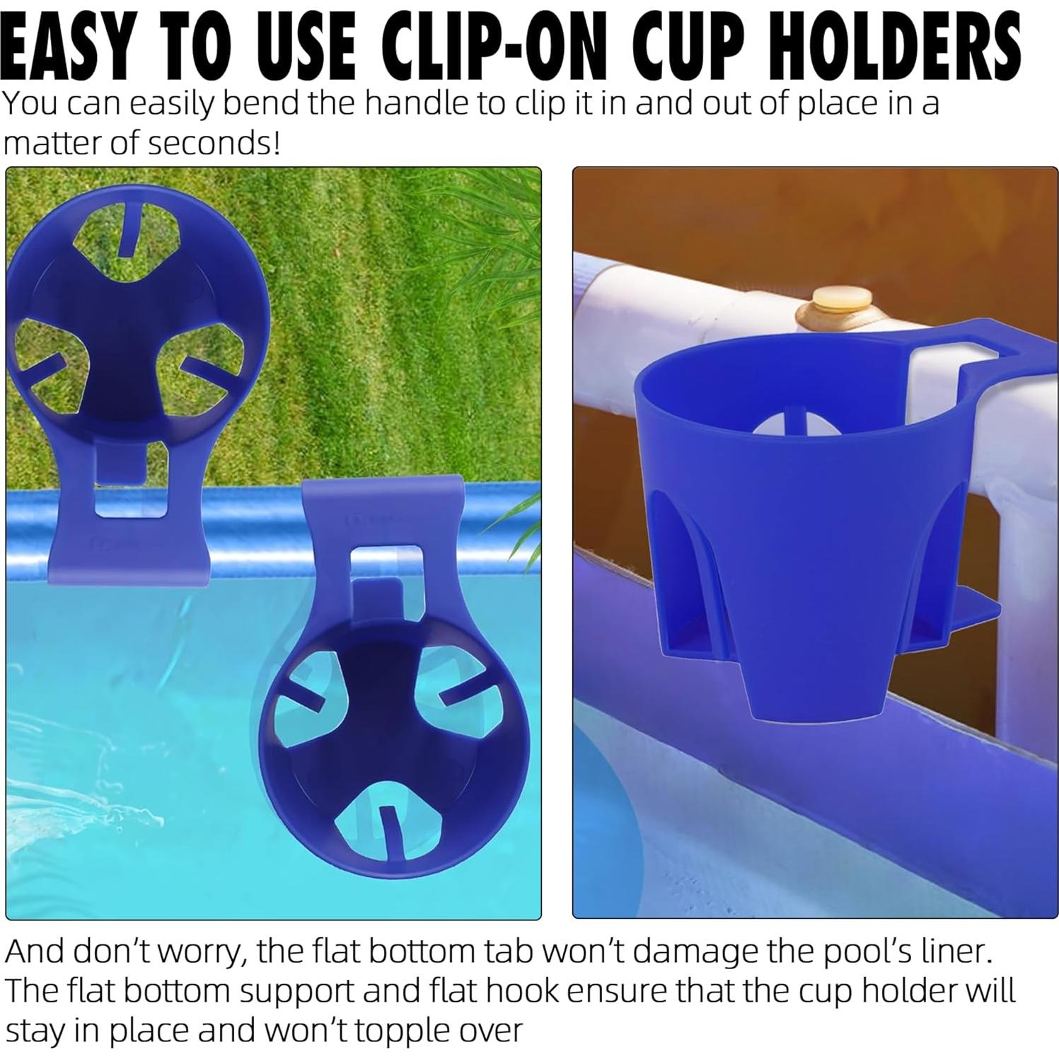 Soportes para vasos TonGass para piscinas elevadas - Azul