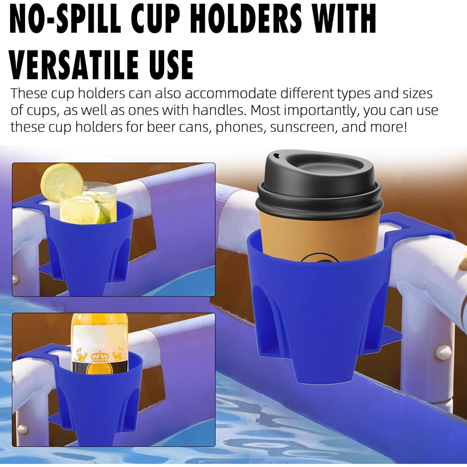 Soportes para vasos TonGass para piscinas elevadas - Azul