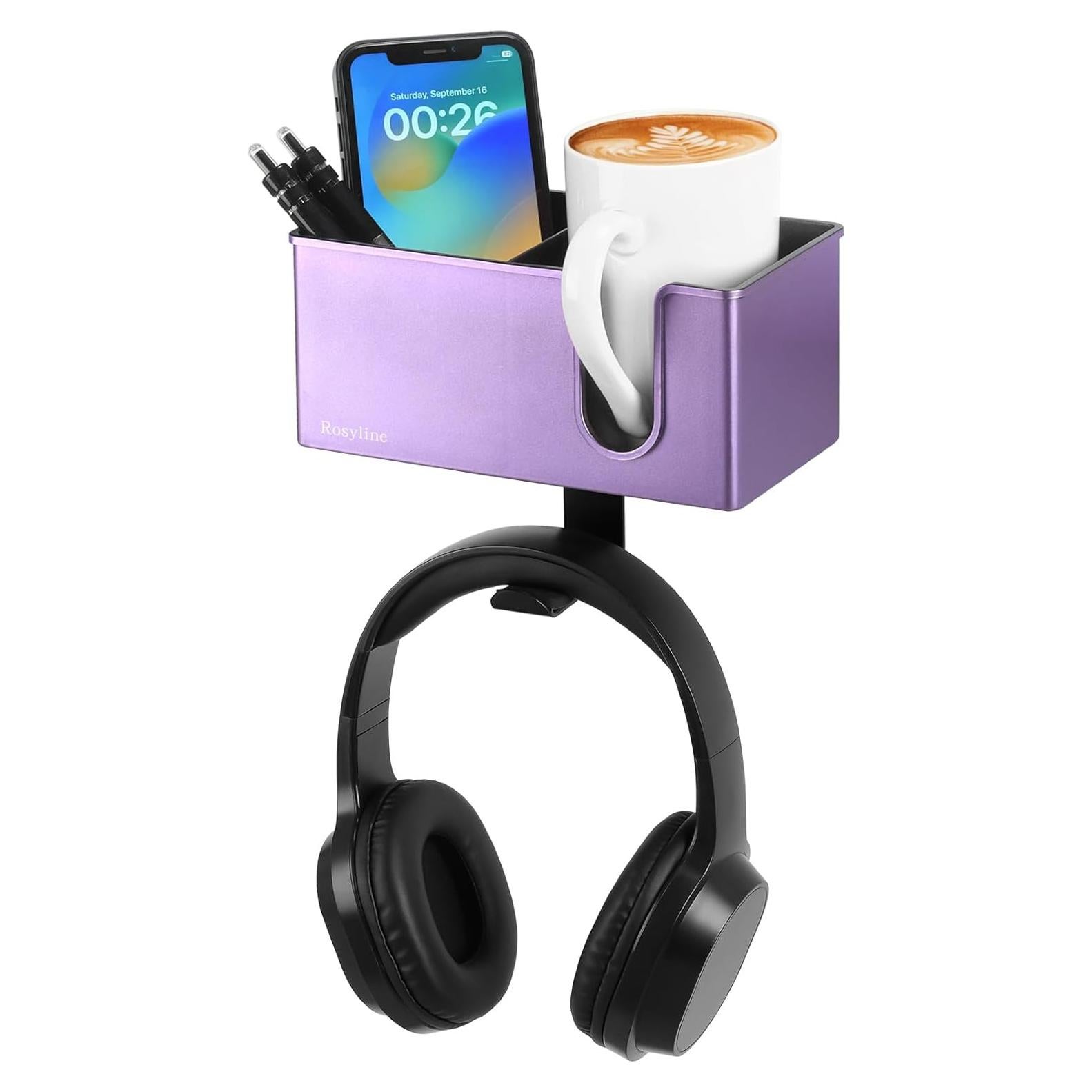 Organizador de Escritorio Clip-on Rosyline 3-en-1 Púrpura