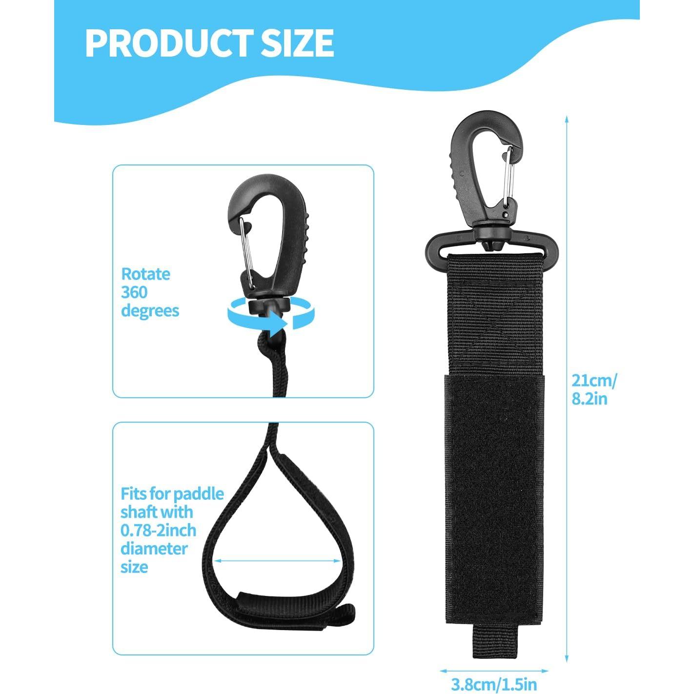 Soporte para Remo de Kayak Aecsze - 6 Clips Nylon Negro