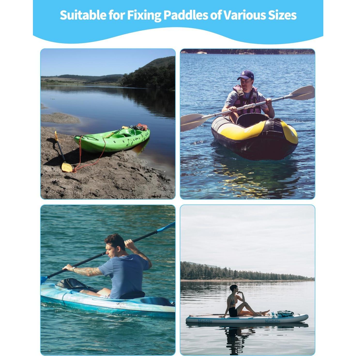 Soporte para Remo de Kayak Aecsze - 6 Clips Nylon Negro