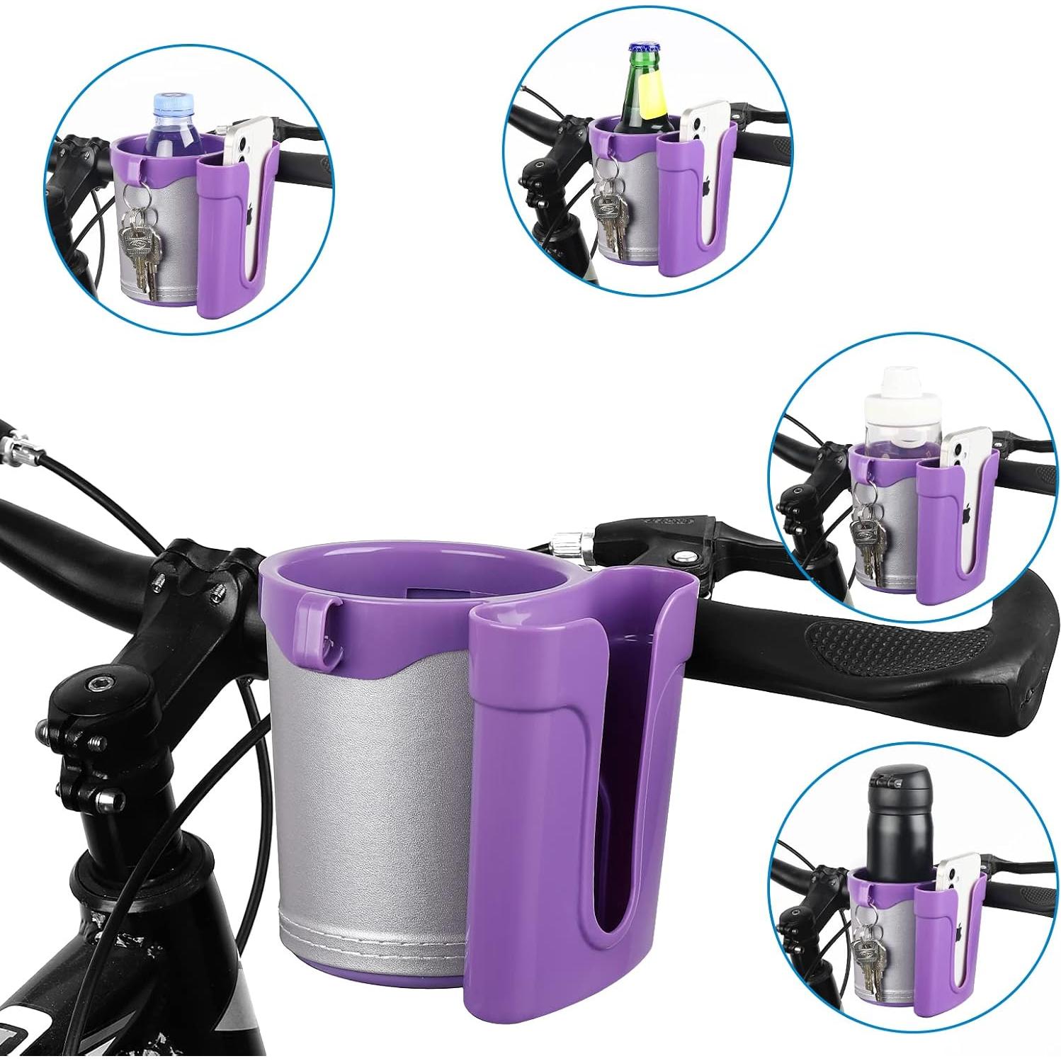 Soporte para Taza de Bicicleta Accmor 3 en 1 Gris Púrpura