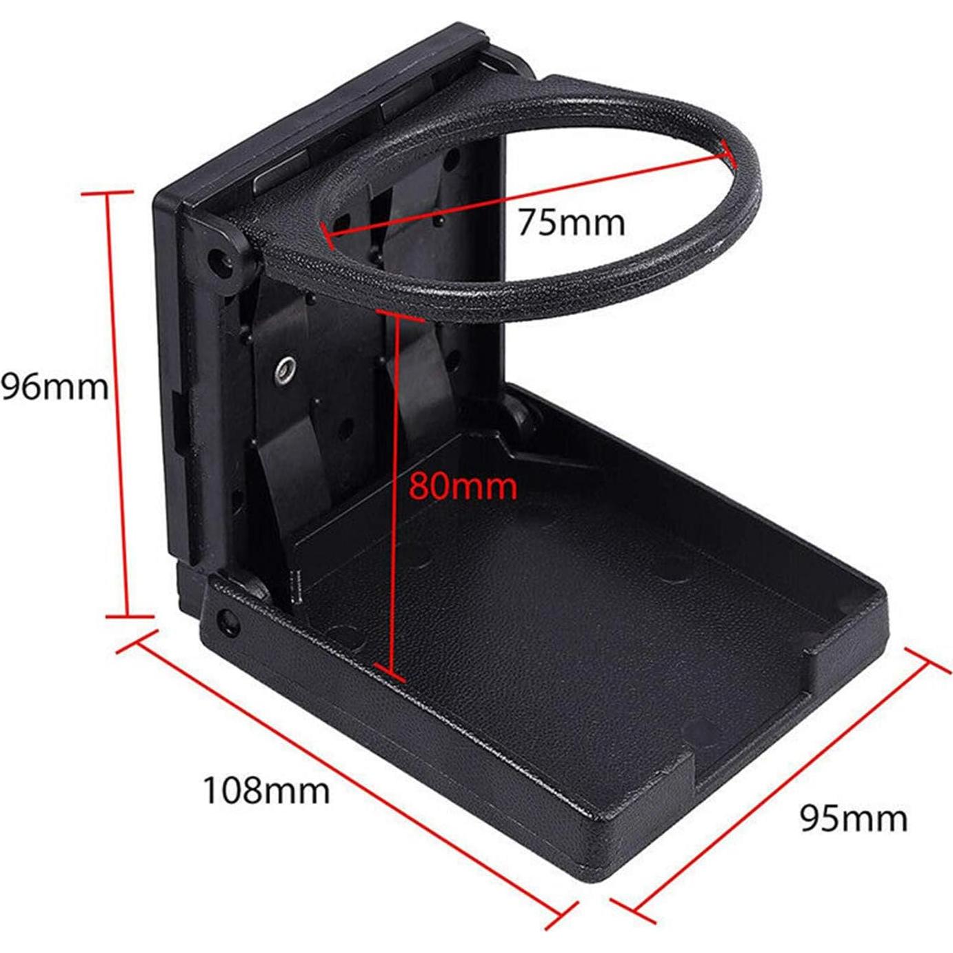 Soporte de Bebida Plegable WedFeir 2PCS Ajustable Negro