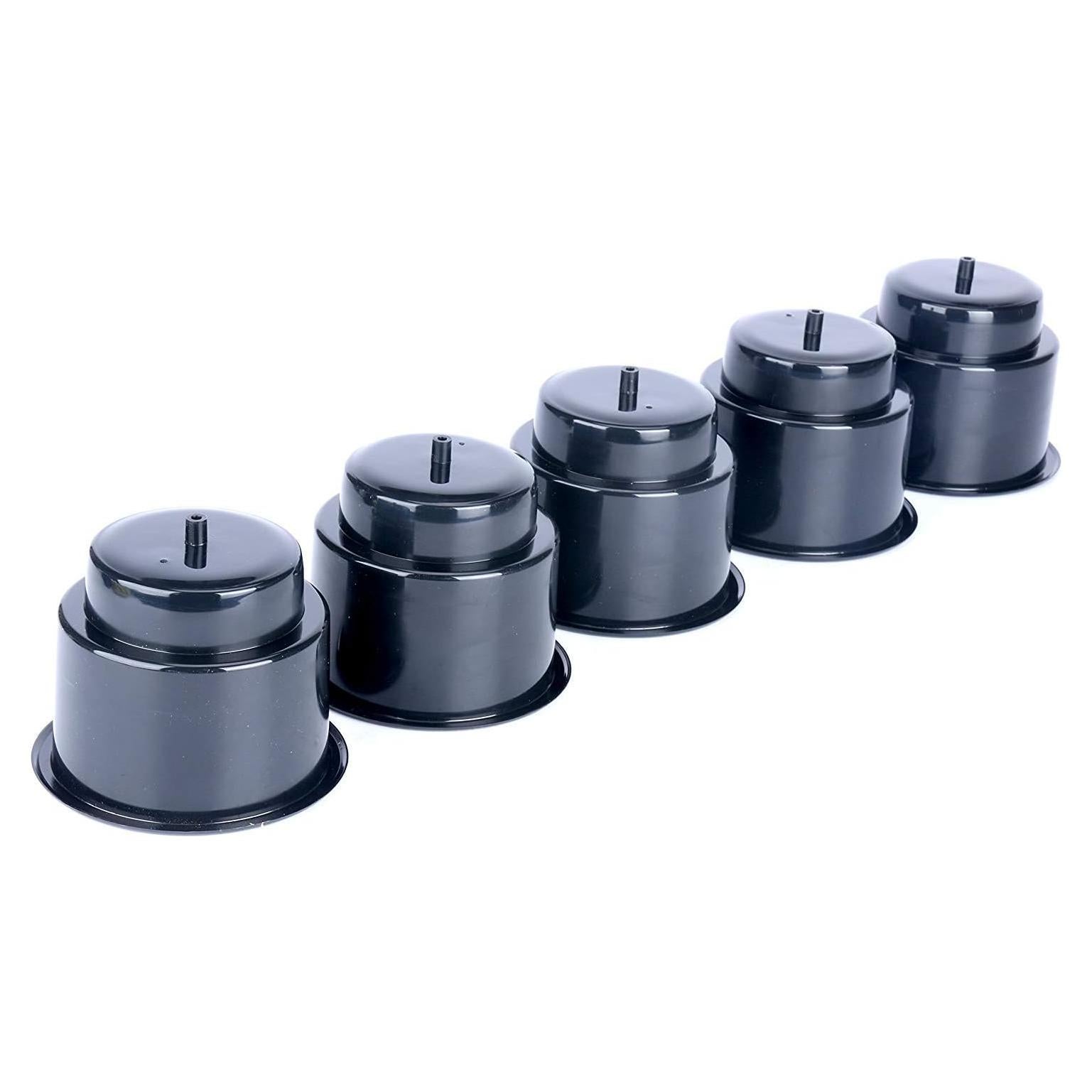 Juego de 5 Portavasos Empotrados Amarine Made con Drenaje - Negro