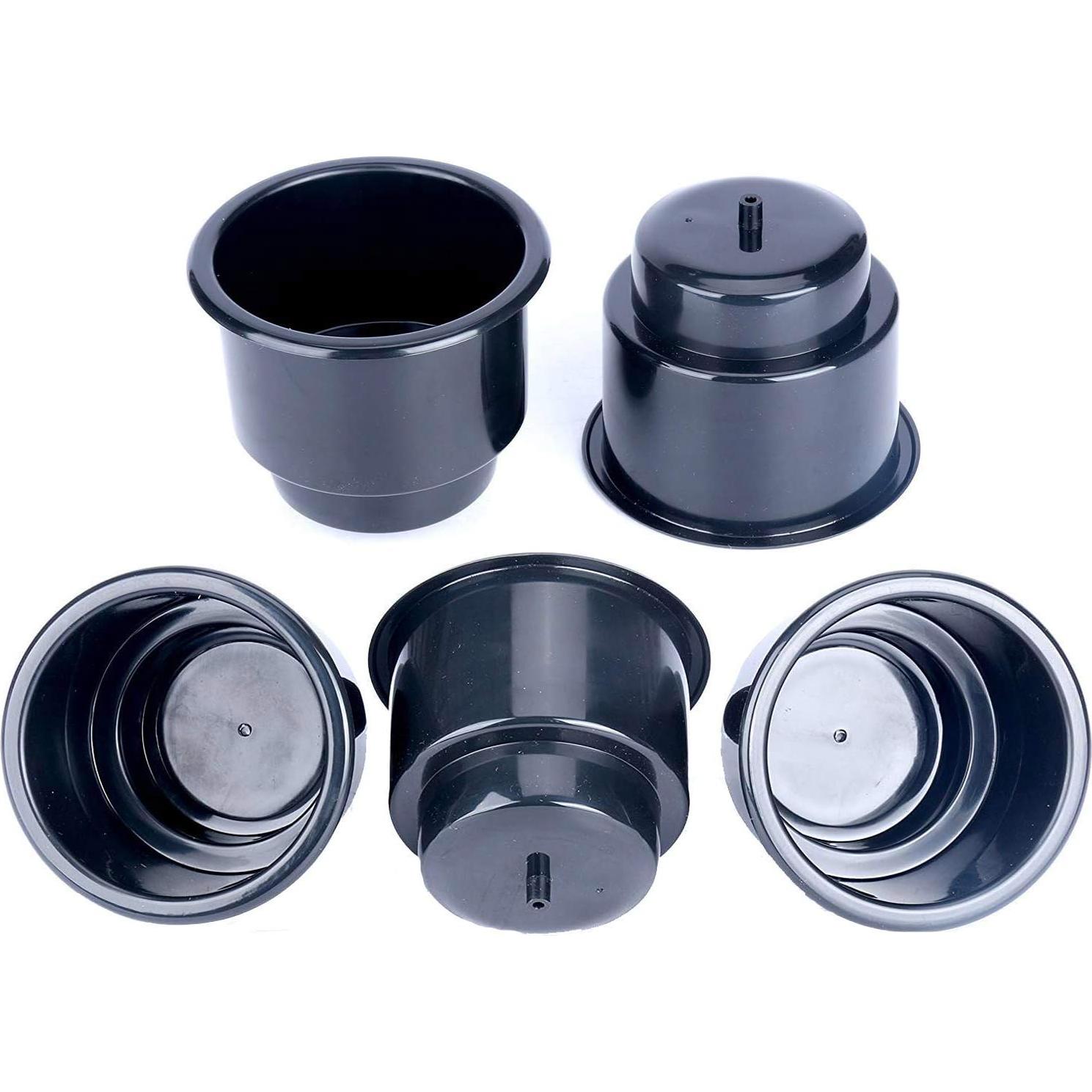 Juego de 5 Portavasos Empotrados Amarine Made con Drenaje - Negro