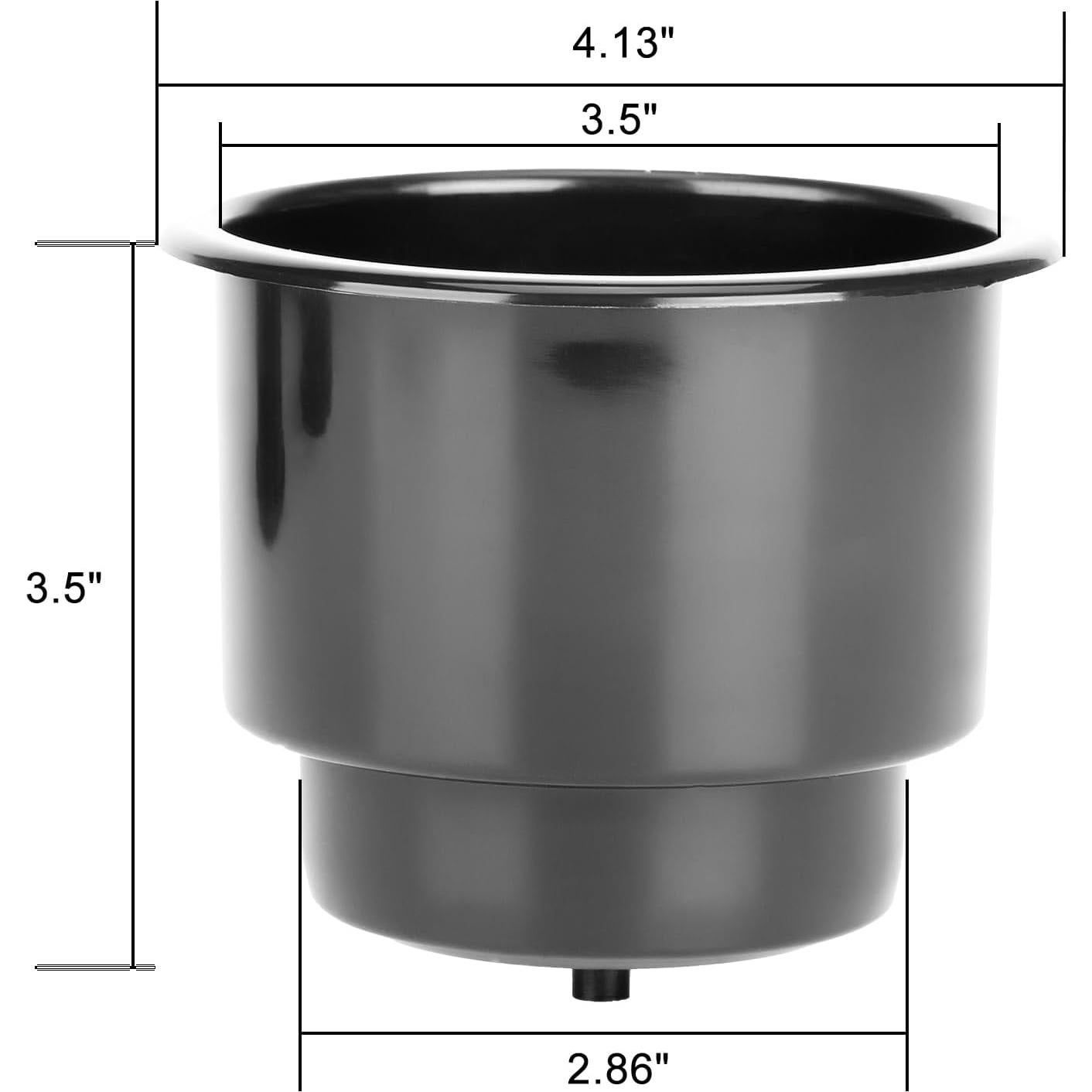 Juego de 5 Portavasos Empotrados Amarine Made con Drenaje - Negro