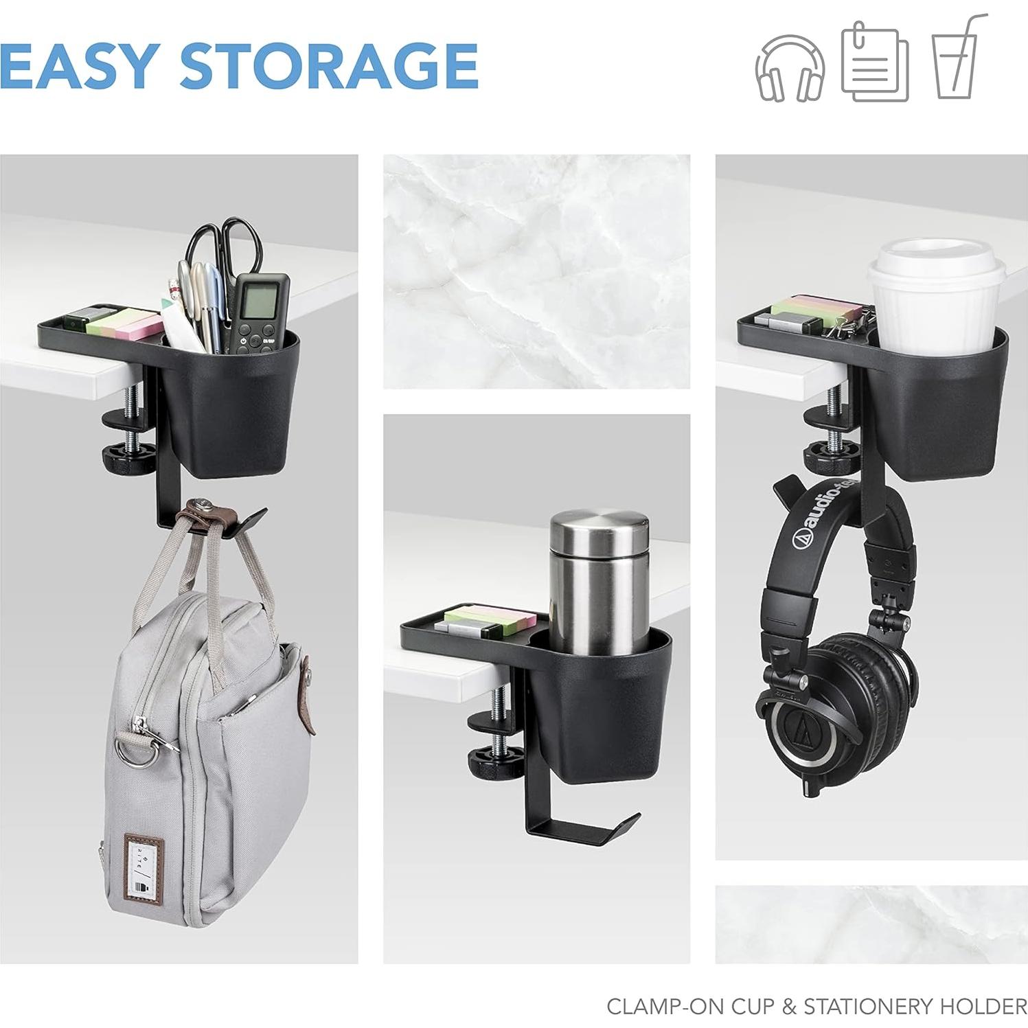 Soporte para Tazas EHO con Pinza y Gancho Reversible 3 en 1