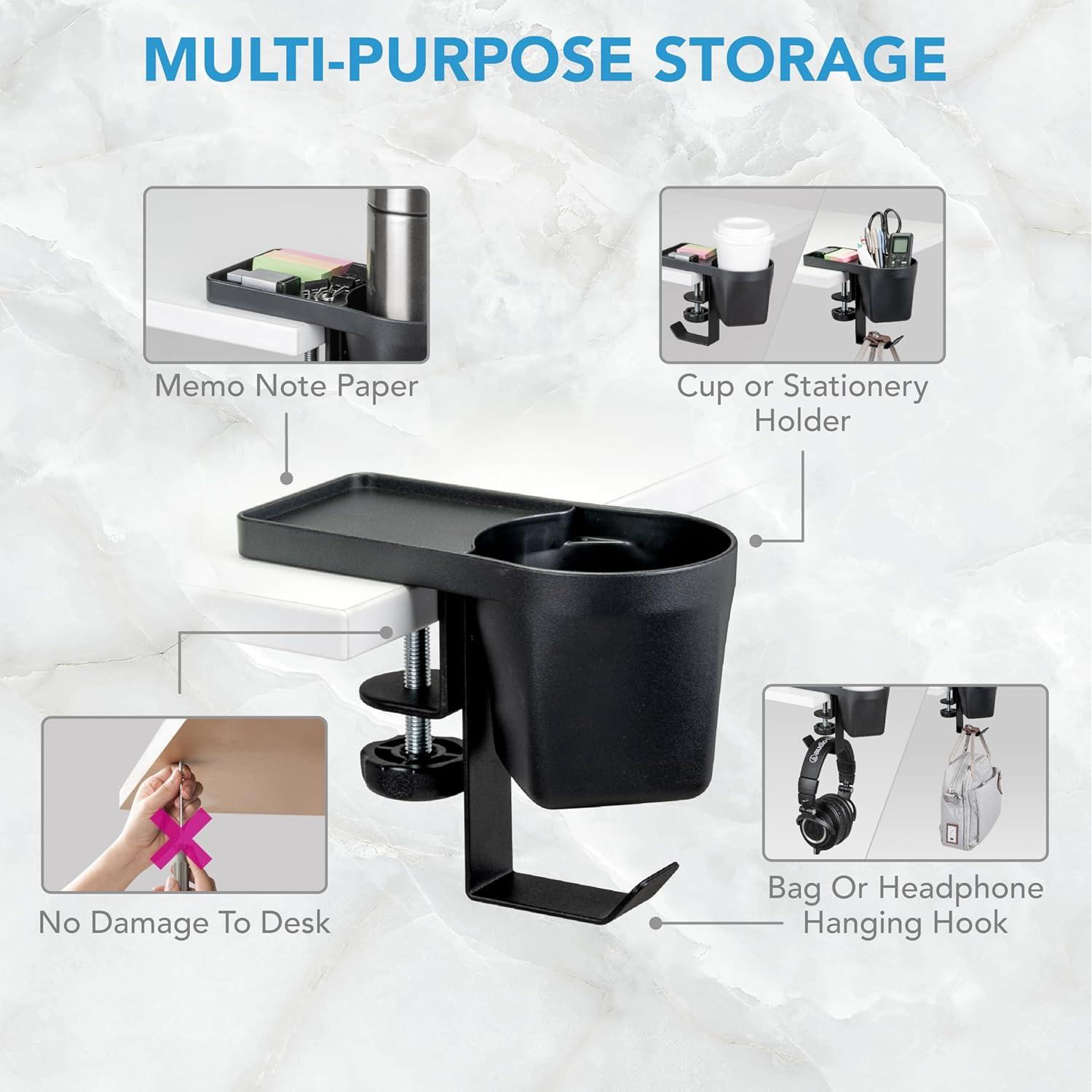 Soporte para Tazas EHO con Pinza y Gancho Reversible 3 en 1