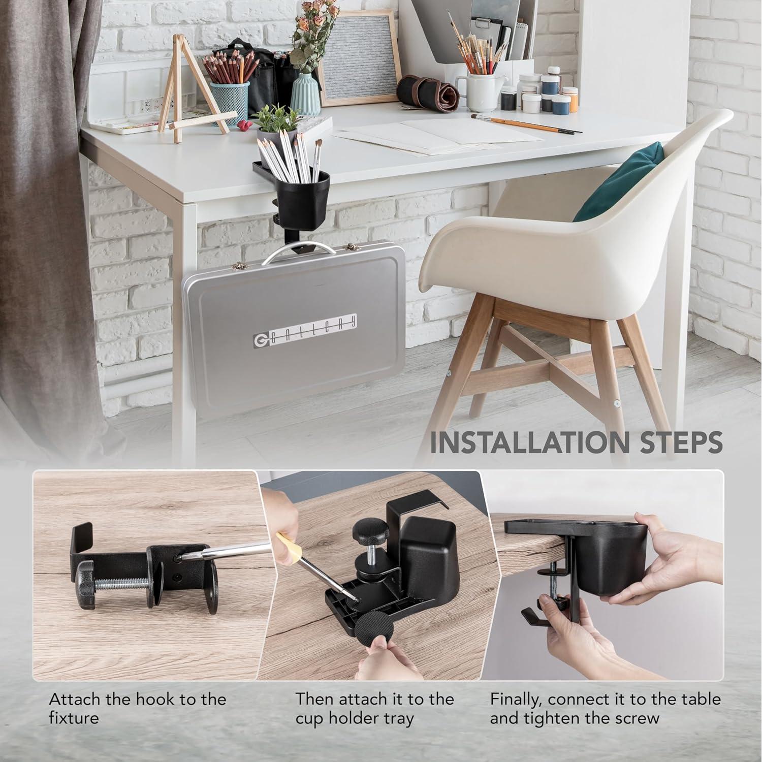 Soporte para Tazas EHO con Pinza y Gancho Reversible 3 en 1