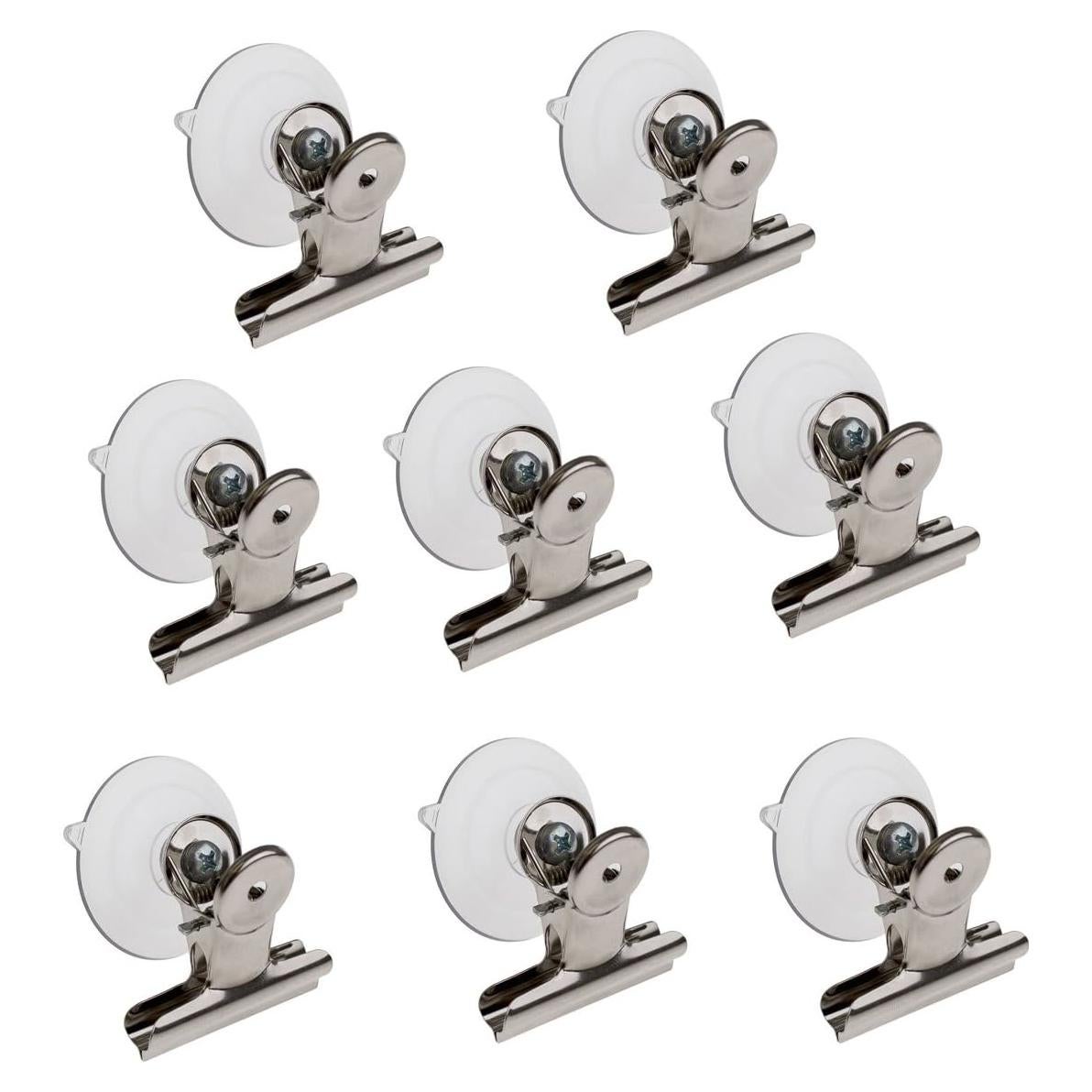 Clip de Ventosa Transparente JZMYXA - Juego de 8 Unidades