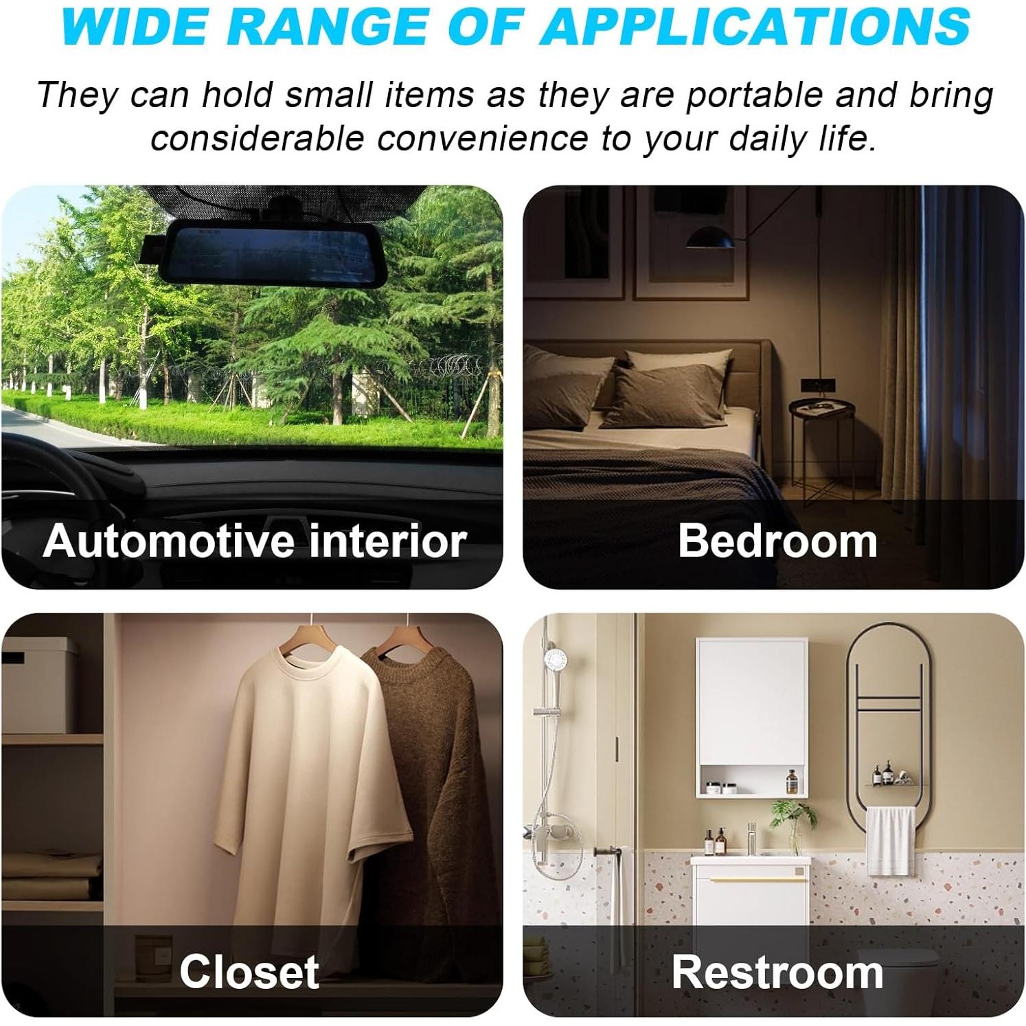 2 Clips de Billete con Ventosa Dickno - Negro, Multifuncional