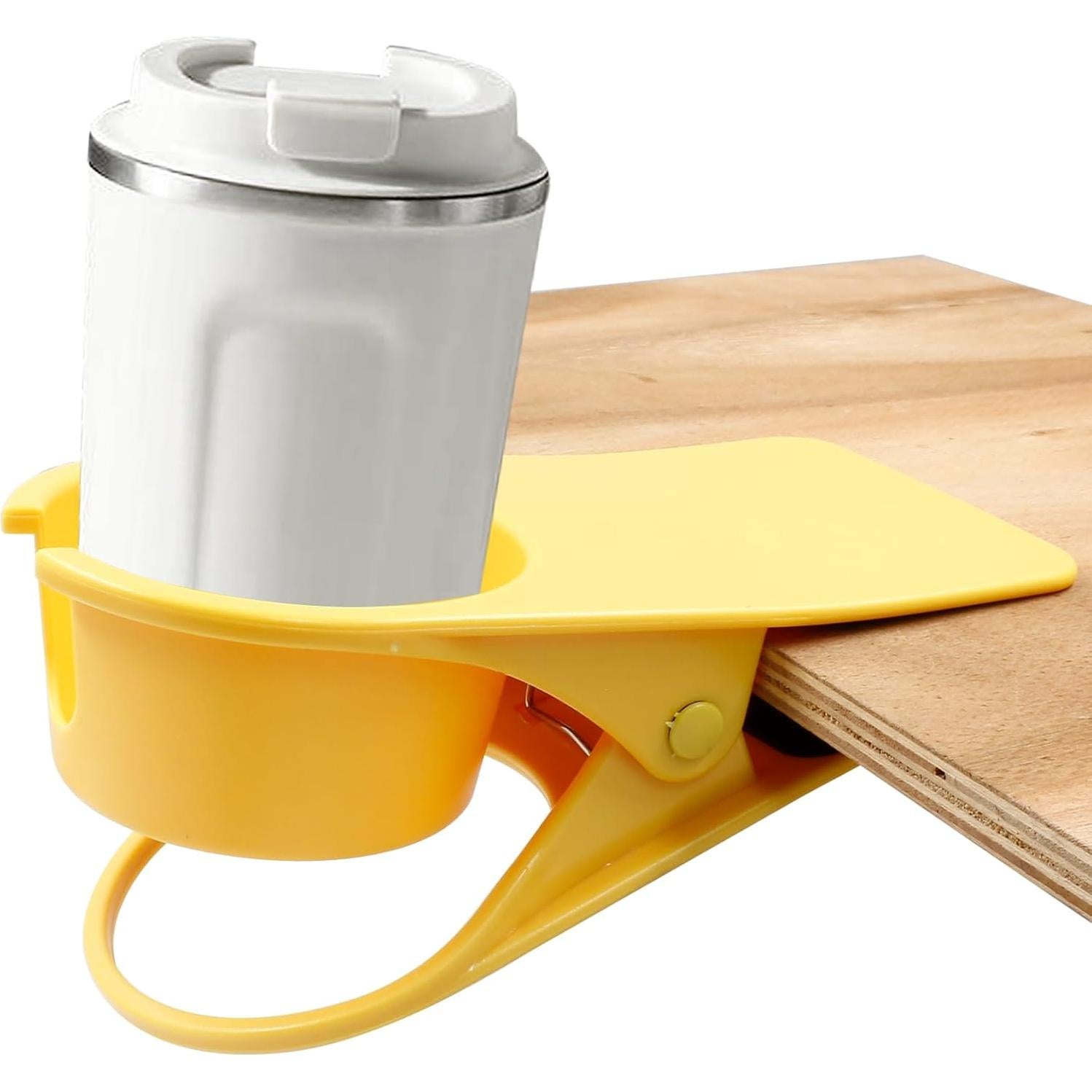 Soporte de Taza Amarillo Jiozermi con Clip para Escritorio