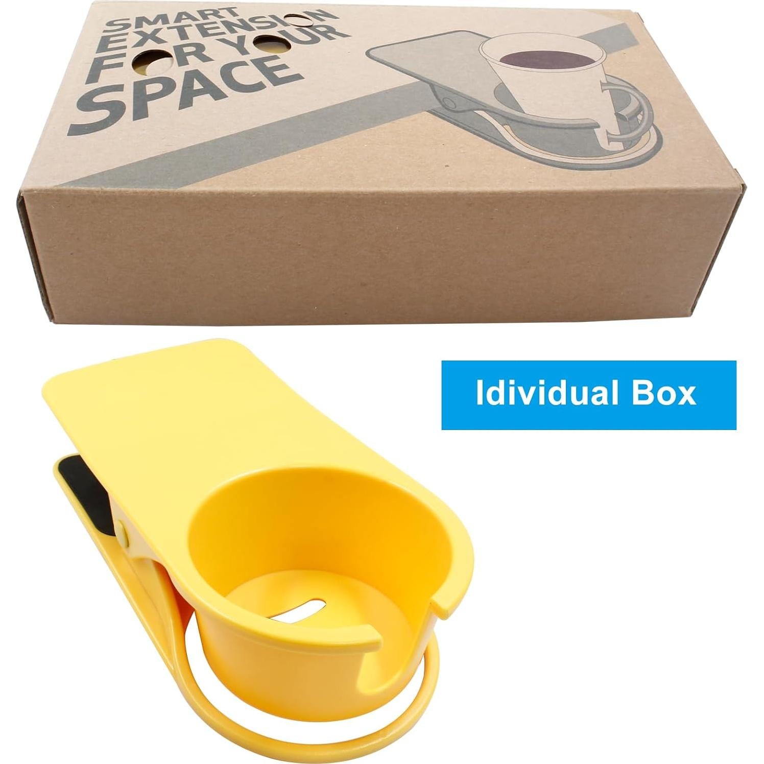Soporte de Taza Amarillo Jiozermi con Clip para Escritorio