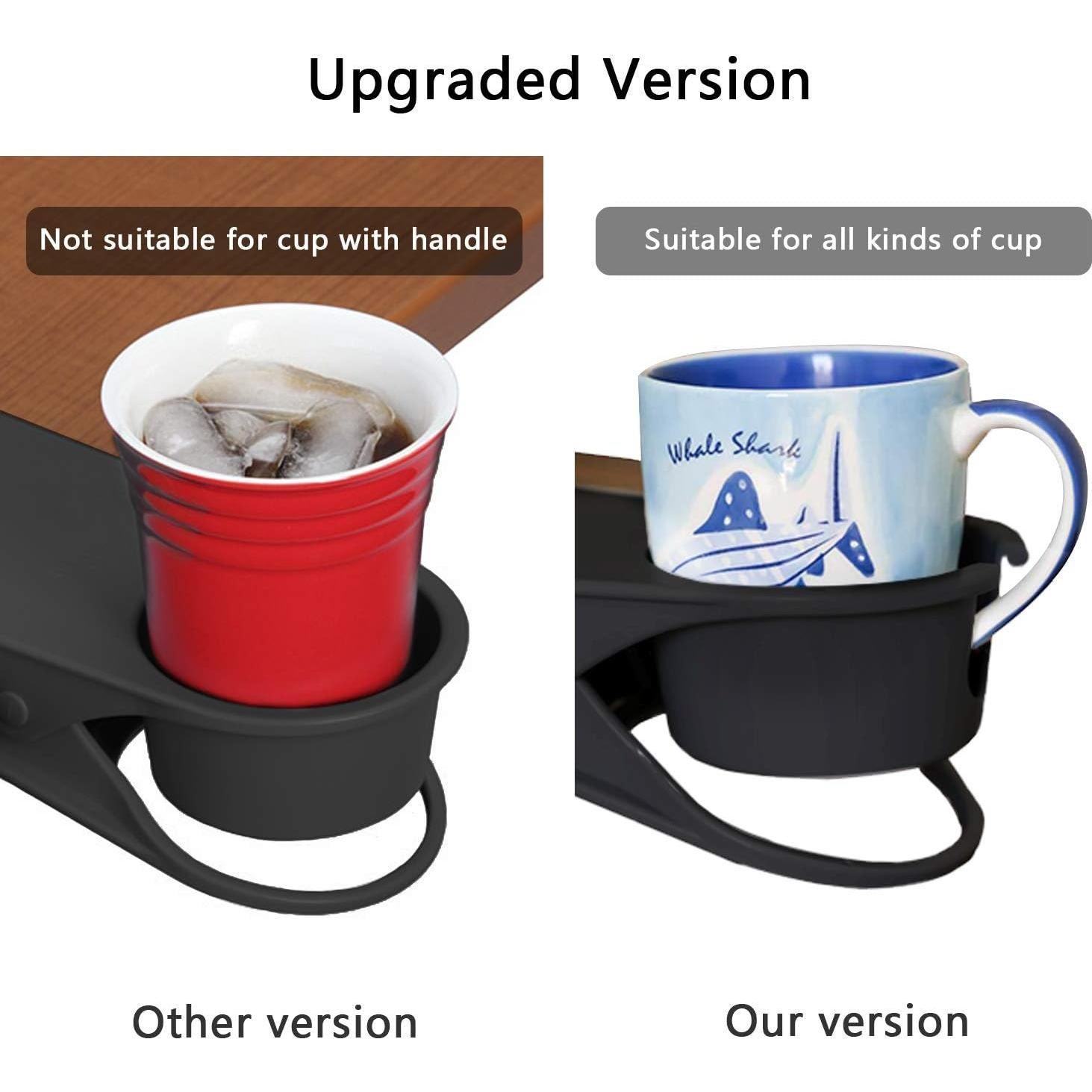 Soporte de Taza Clip Dirza para Mesa Oficina Negro