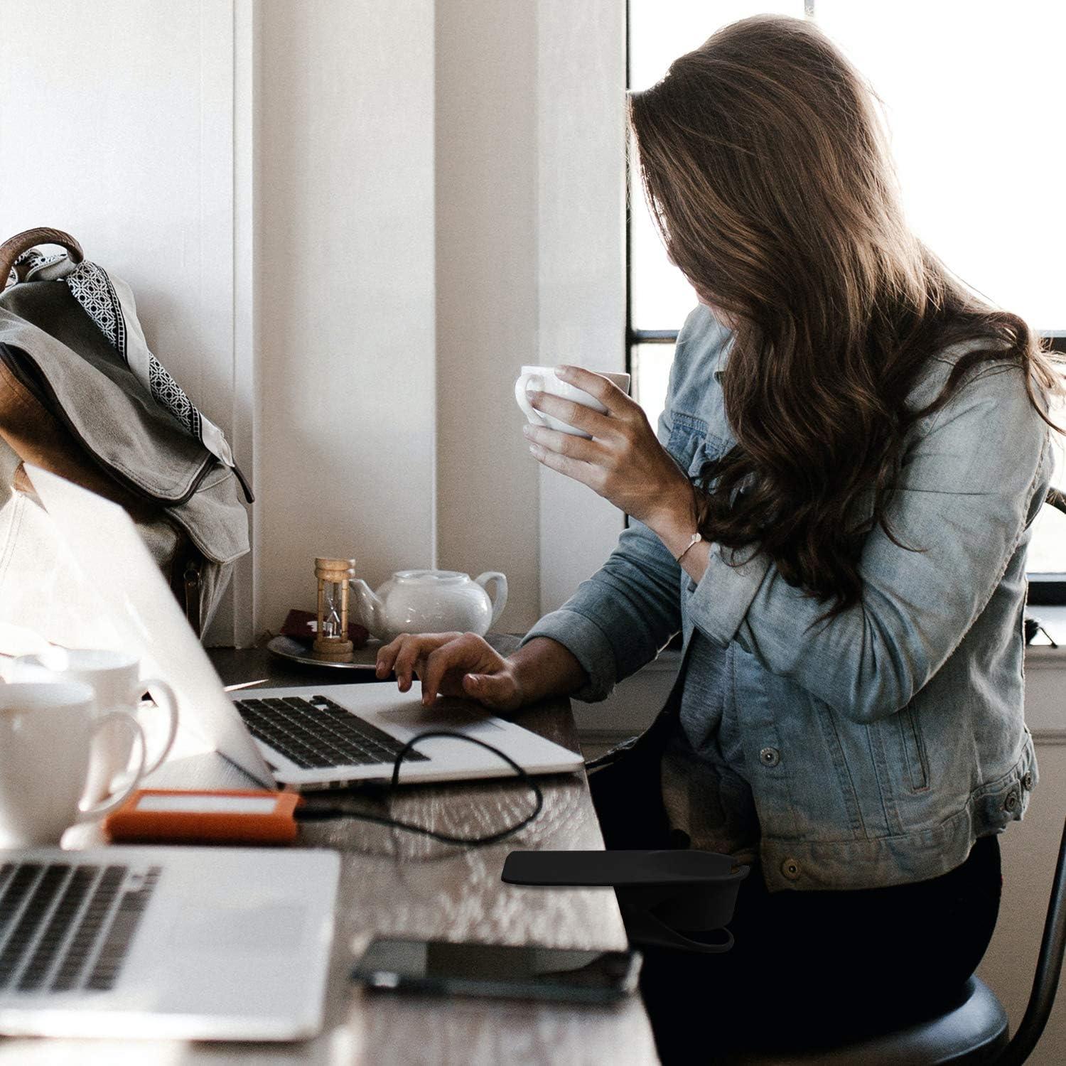 Soporte de Taza Clip Dirza para Mesa Oficina Negro