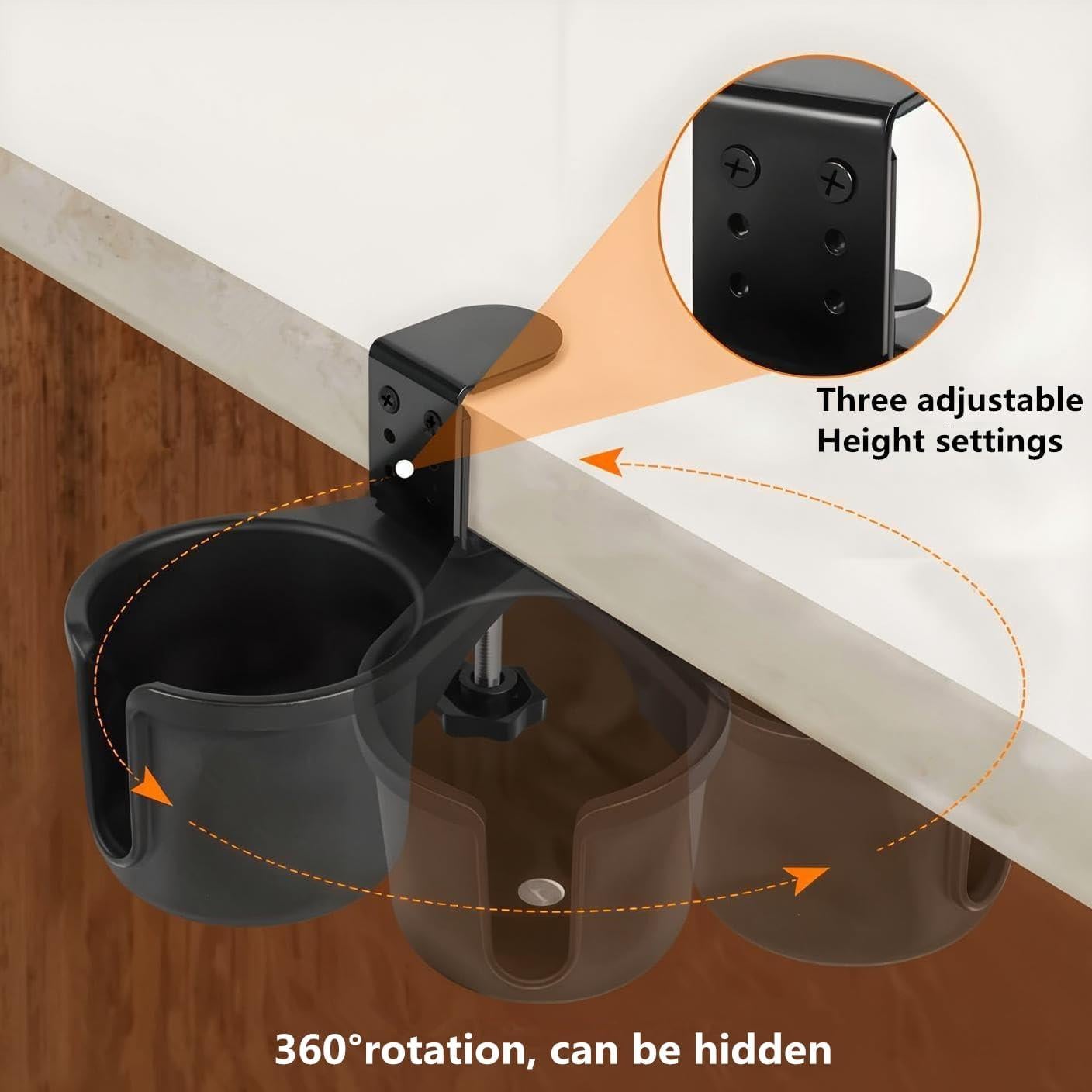 Soporte de Taza Rotativo Alosegn 360° para Escritorio Gris